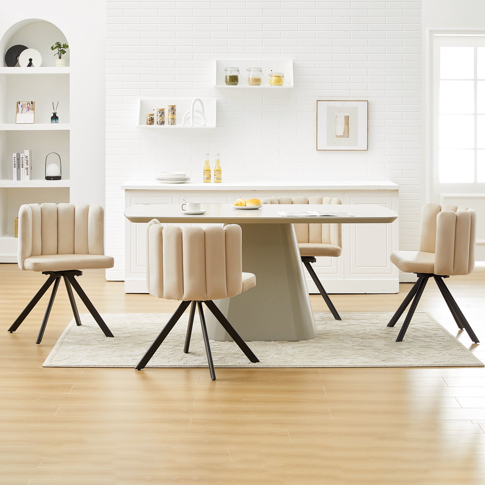 Fleur Velvet Swivel Chair