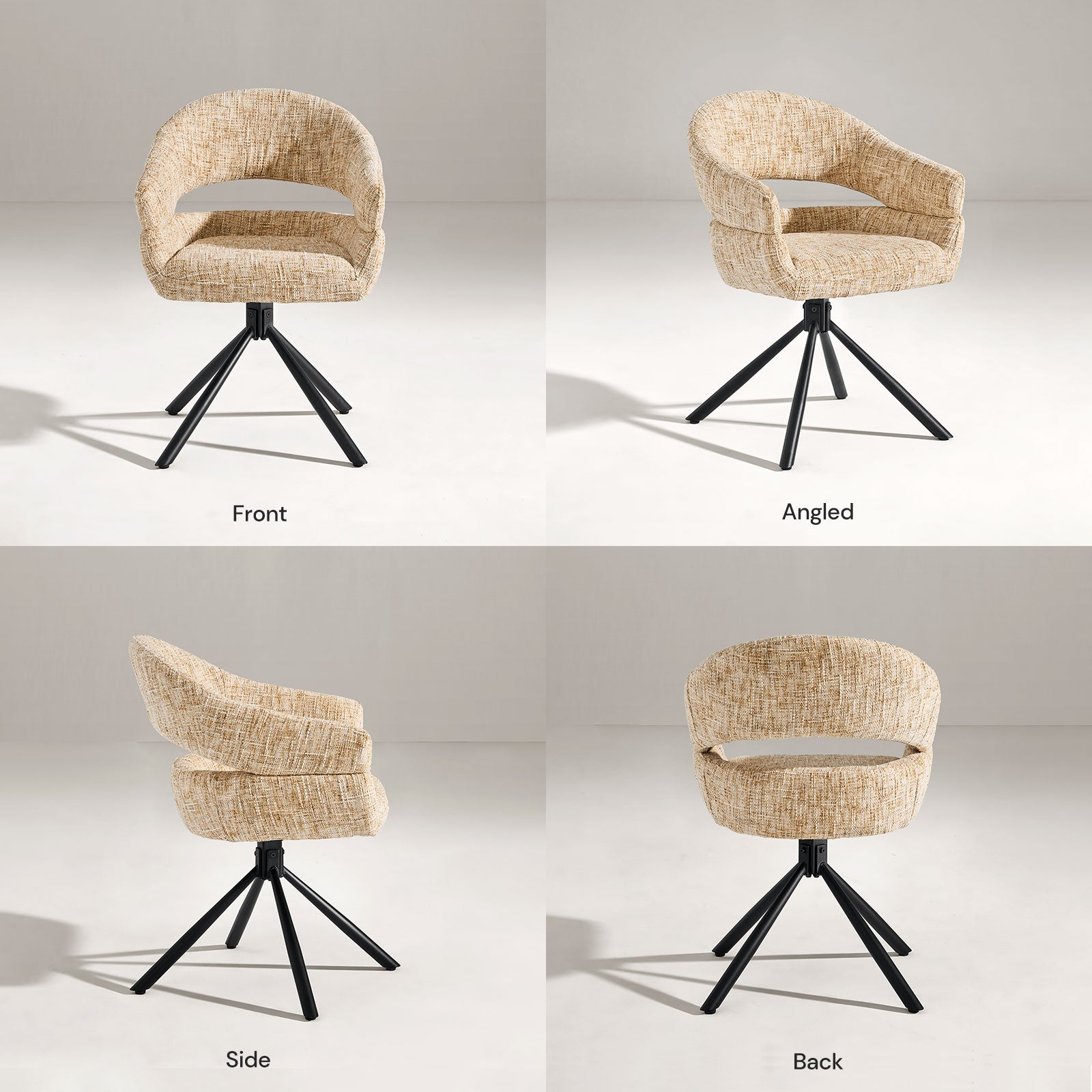 Clarice Chenille Swivel Chair