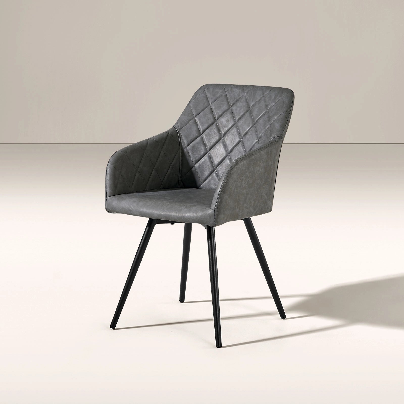 Moree Faux Leather Swivel Chairs