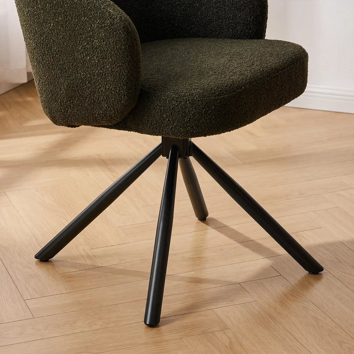 Cleo Bouclé Swivel Chair