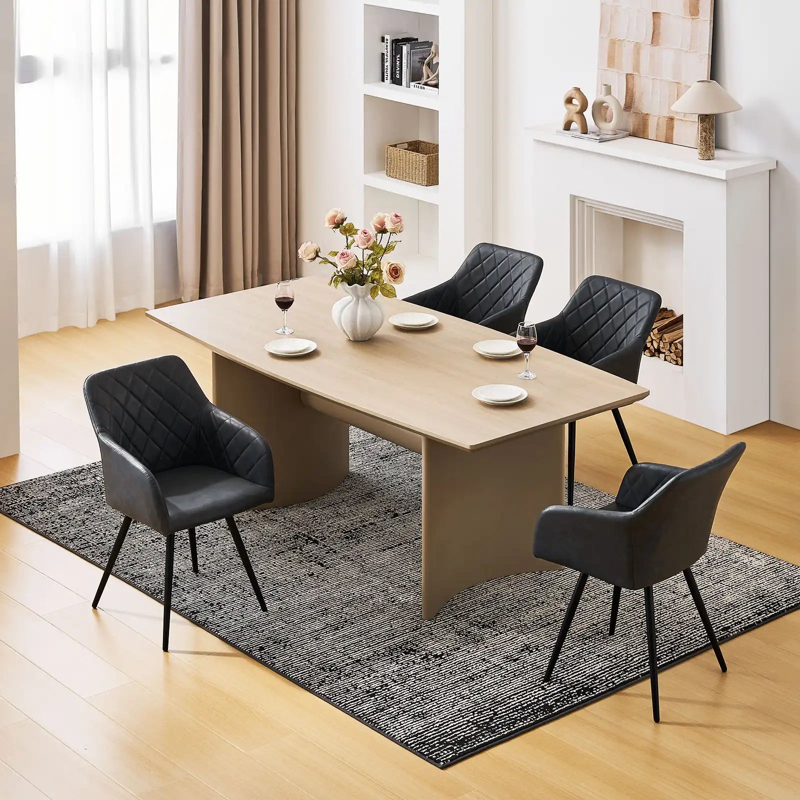 Moree Faux Leather Swivel Chairs