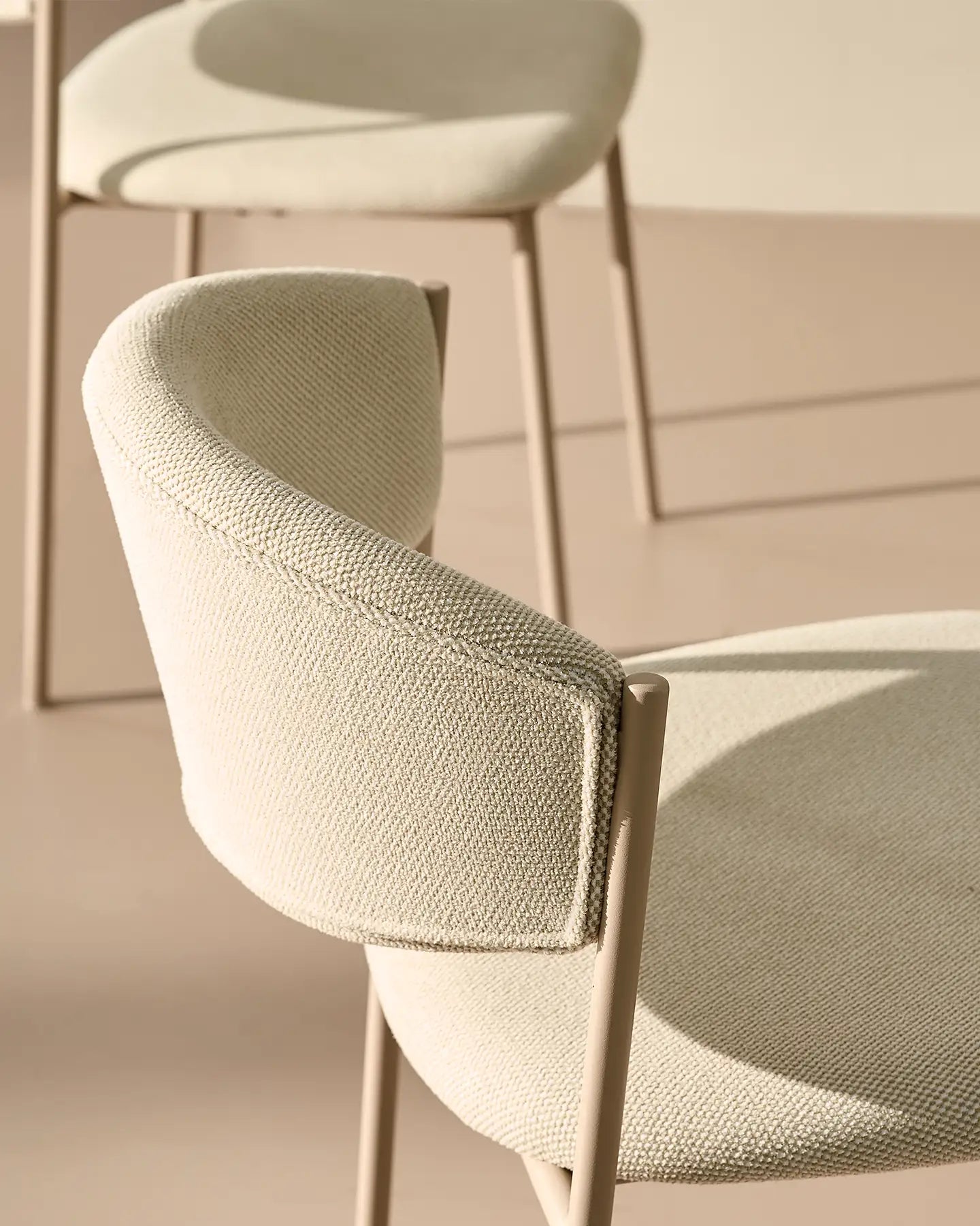 Rowan Cream Linen Blend Dining Chairs