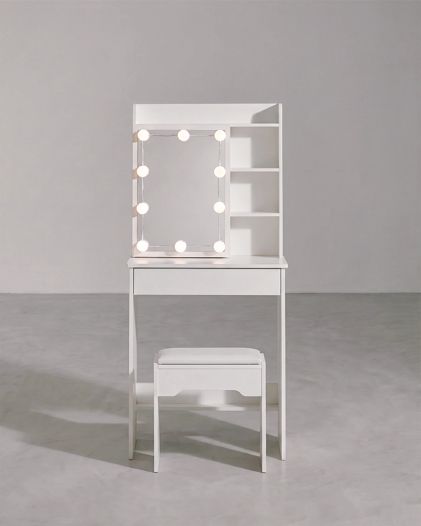 Mona Dressing Table with Sliding Mirror & Hidden Storage