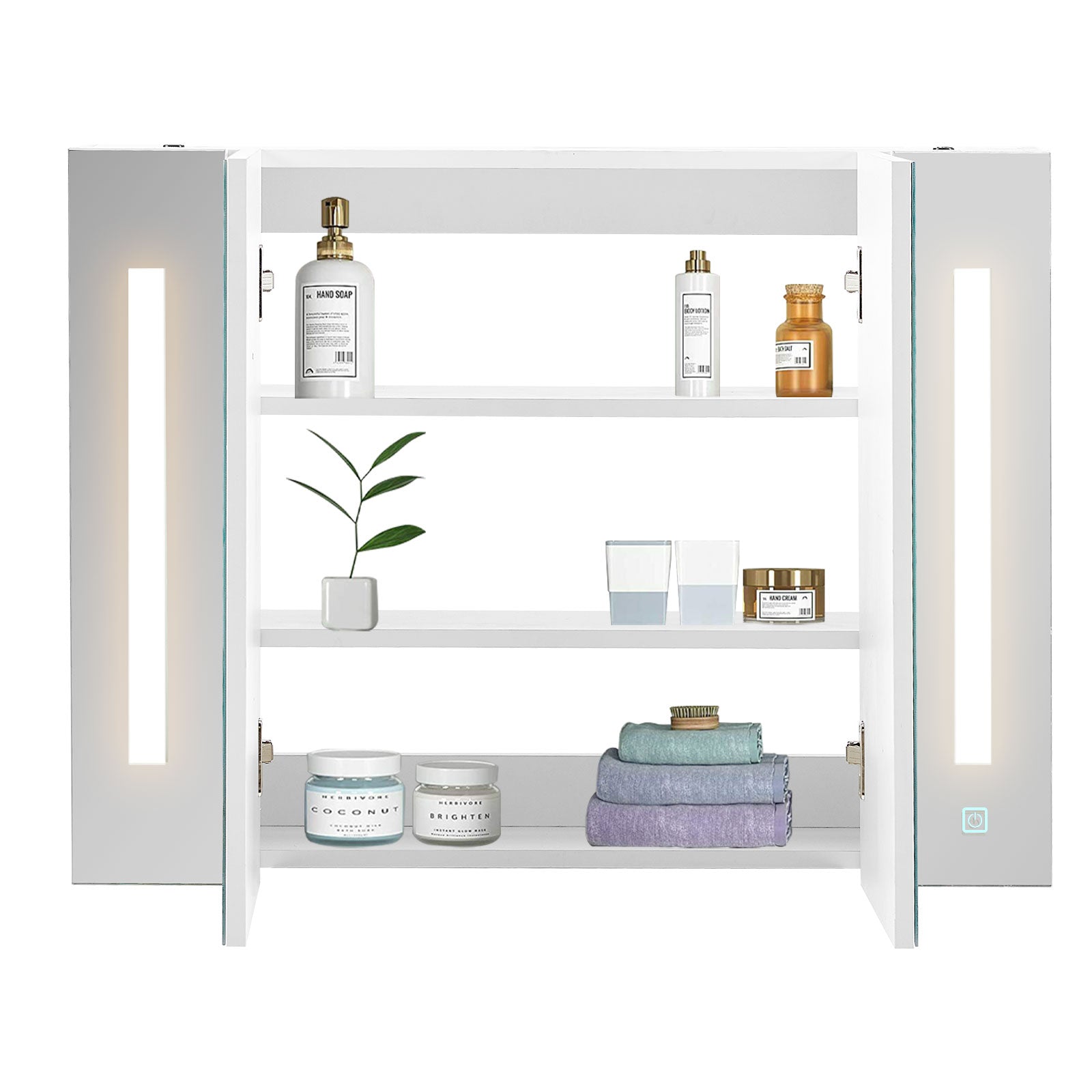 Othello LED Lights Bathroom Mirror Cabinet (2 Door)