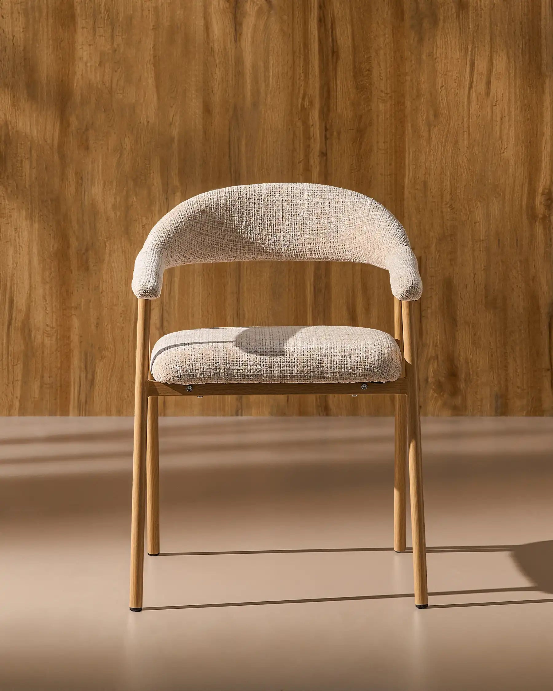 Arlo chenille dining chairs in a modern dining space