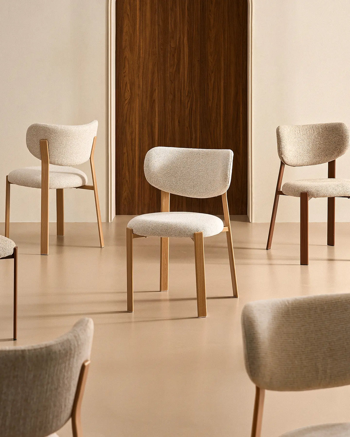 Bramley Beige Chenille Dining Chairs
