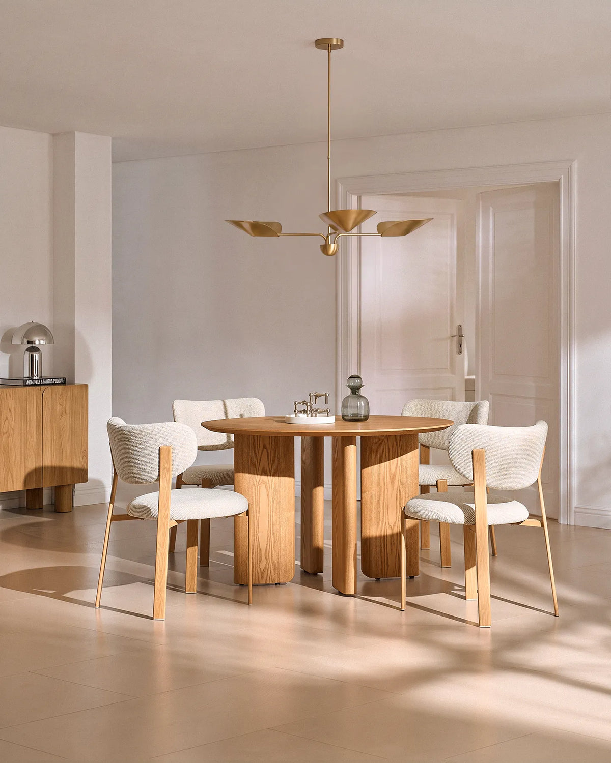 Bramley Beige Chenille Dining Chairs