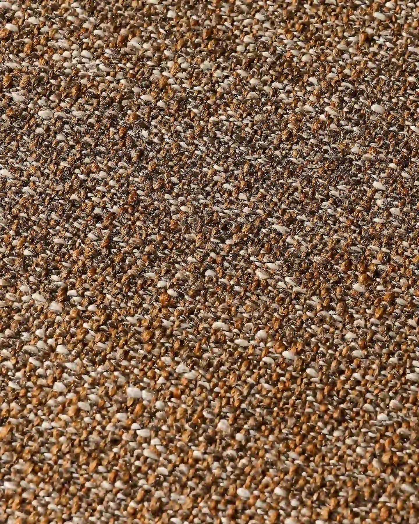 Close-up of mocha brown linen blend upholstery on Bramley accent chair
