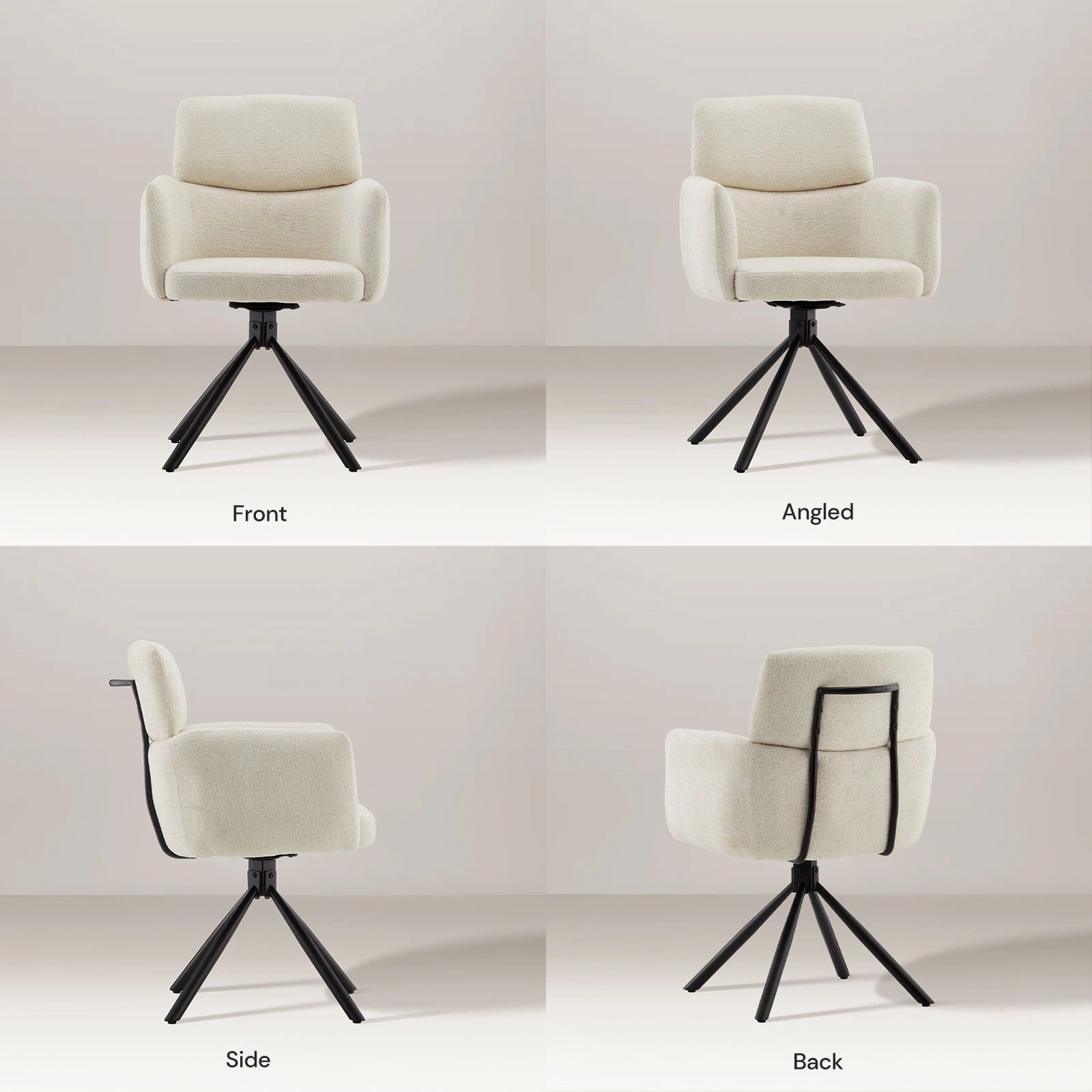 Castoro Chenille Swivel Chair
