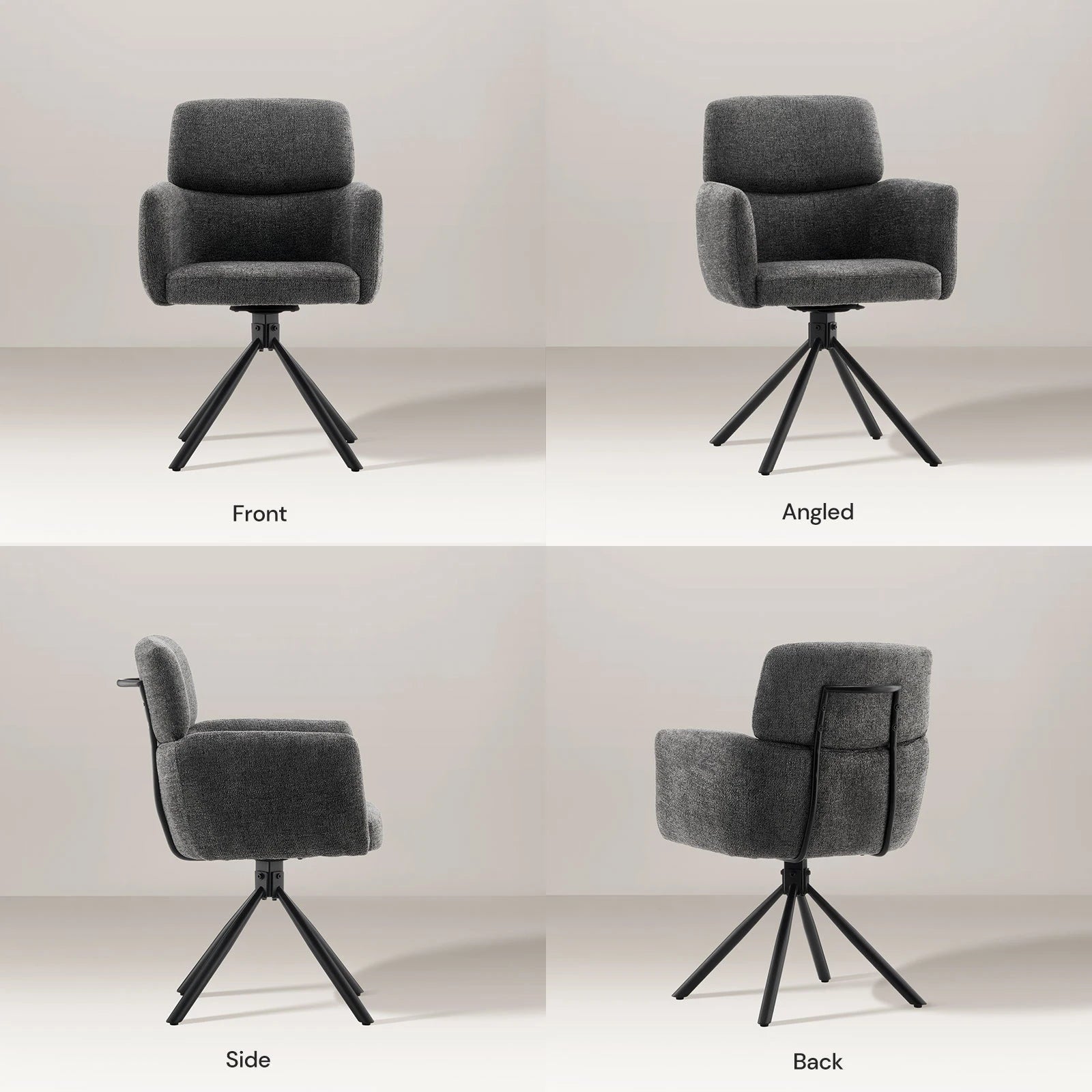Castoro Chenille Swivel Chair