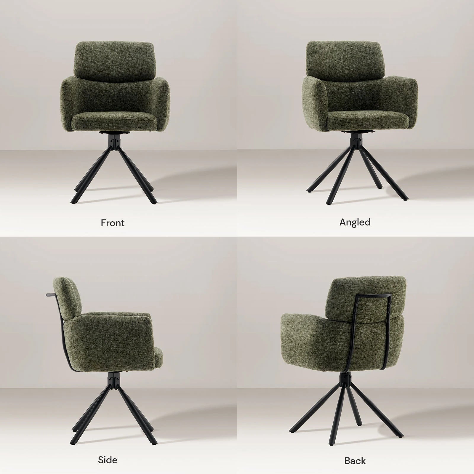 Castoro Chenille Swivel Chair