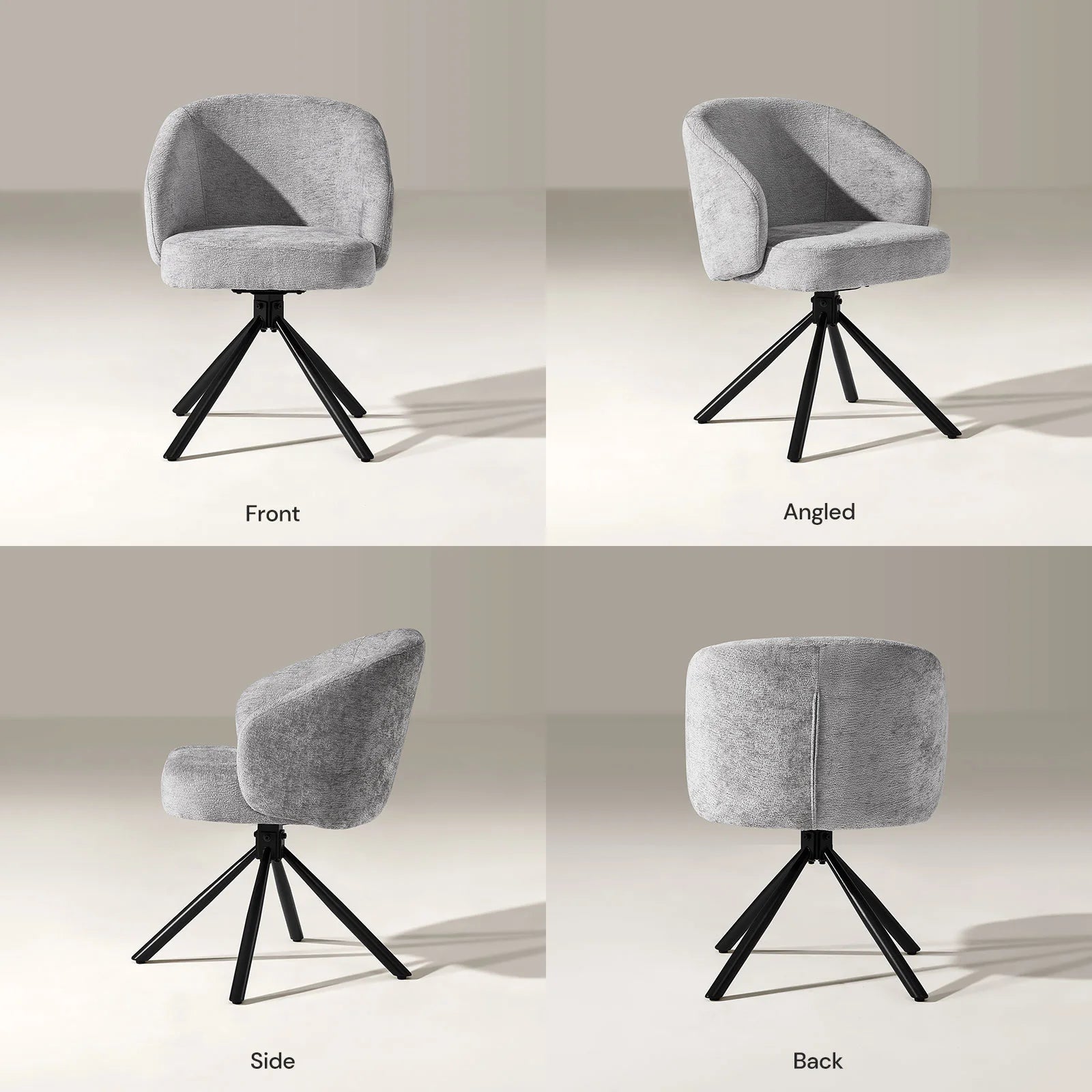 Cleo Chenille Swivel Chair
