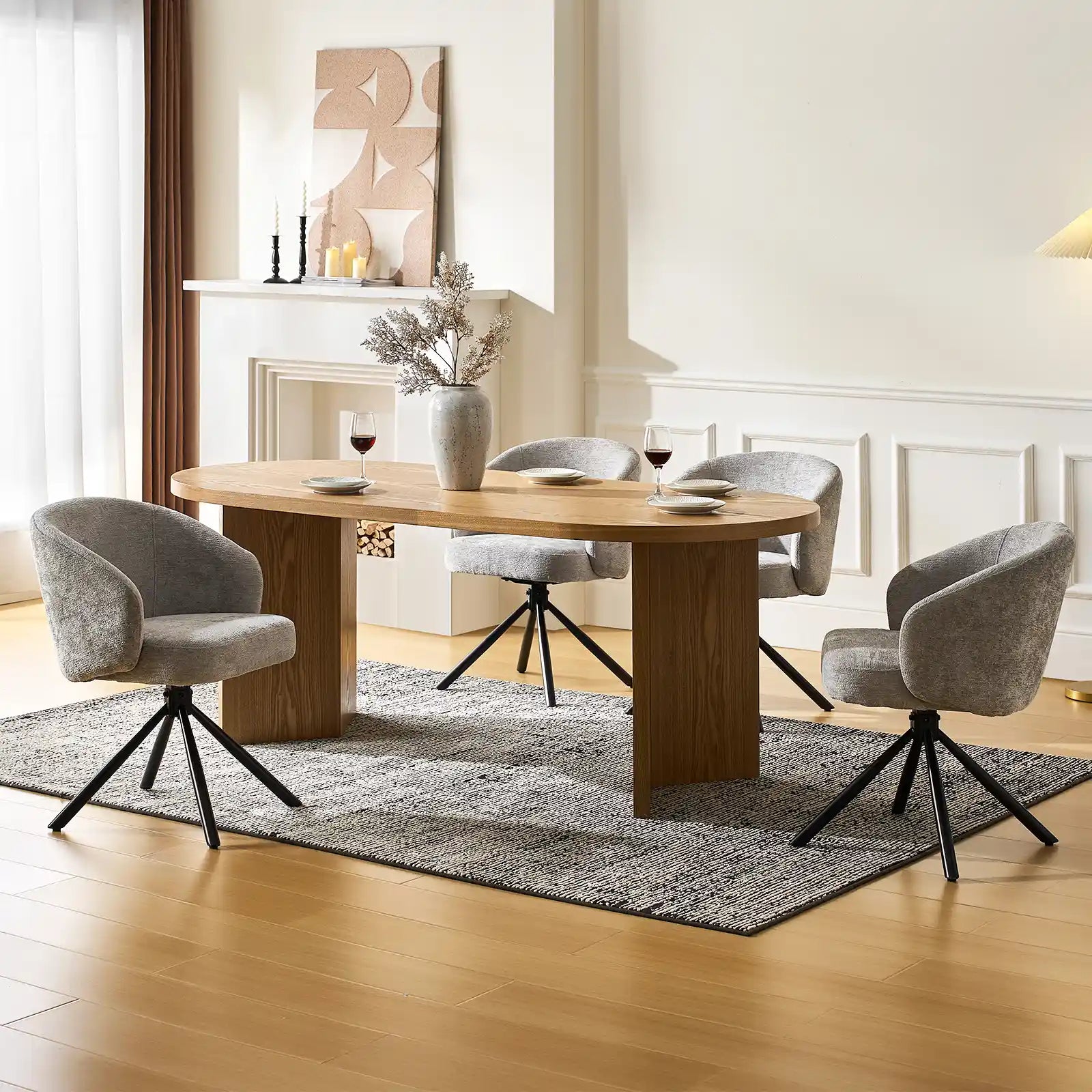 Cleo Chenille Swivel Chair