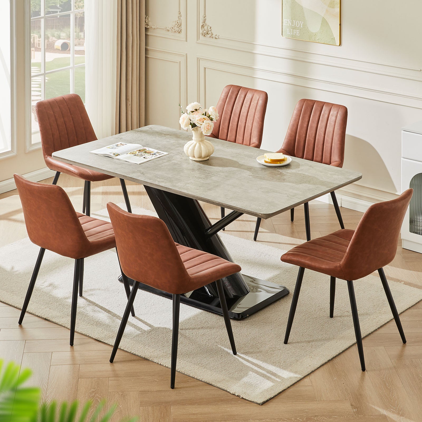 Clair Faux Leather Dining Chairs