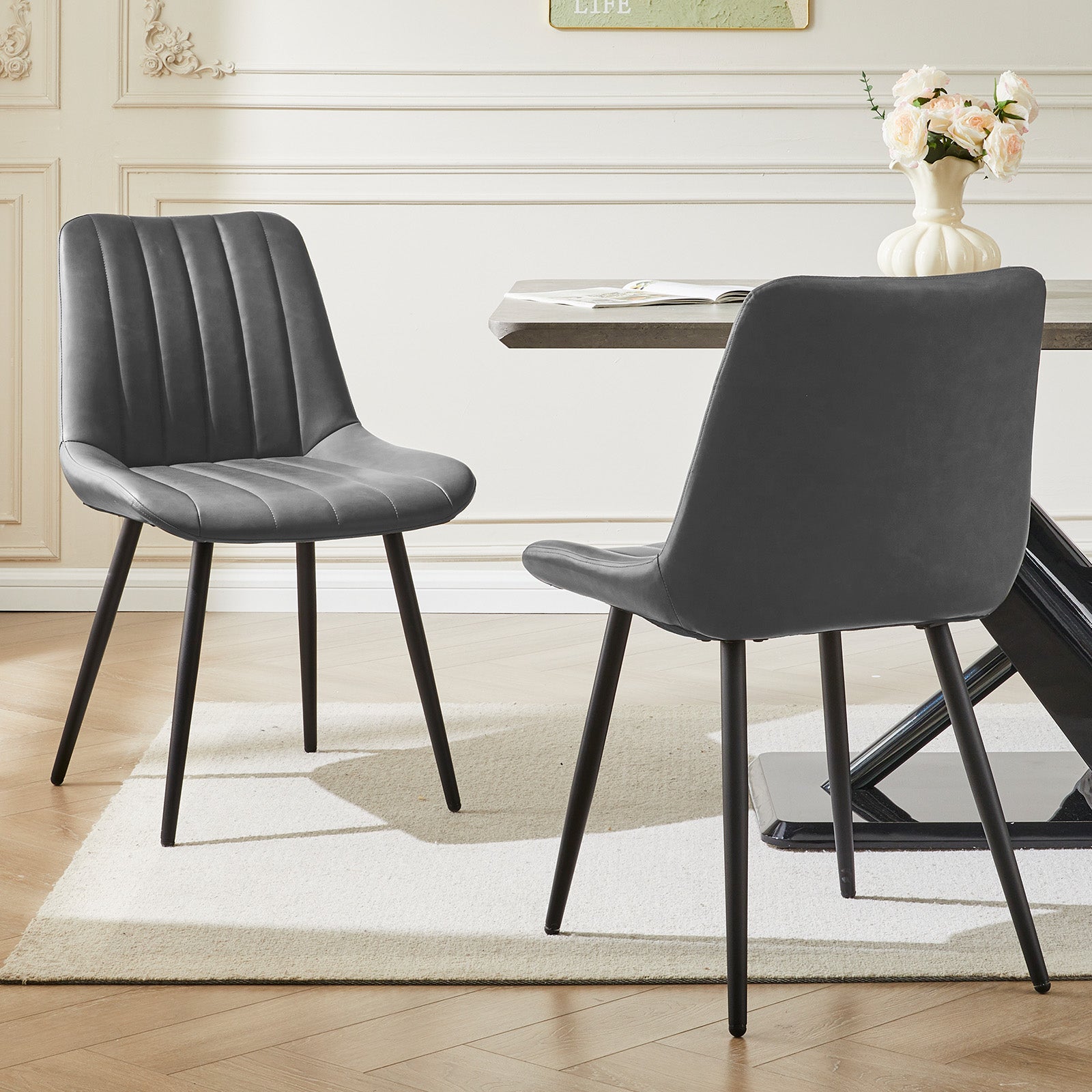 Clair Dining Chairs in Faux Leather
