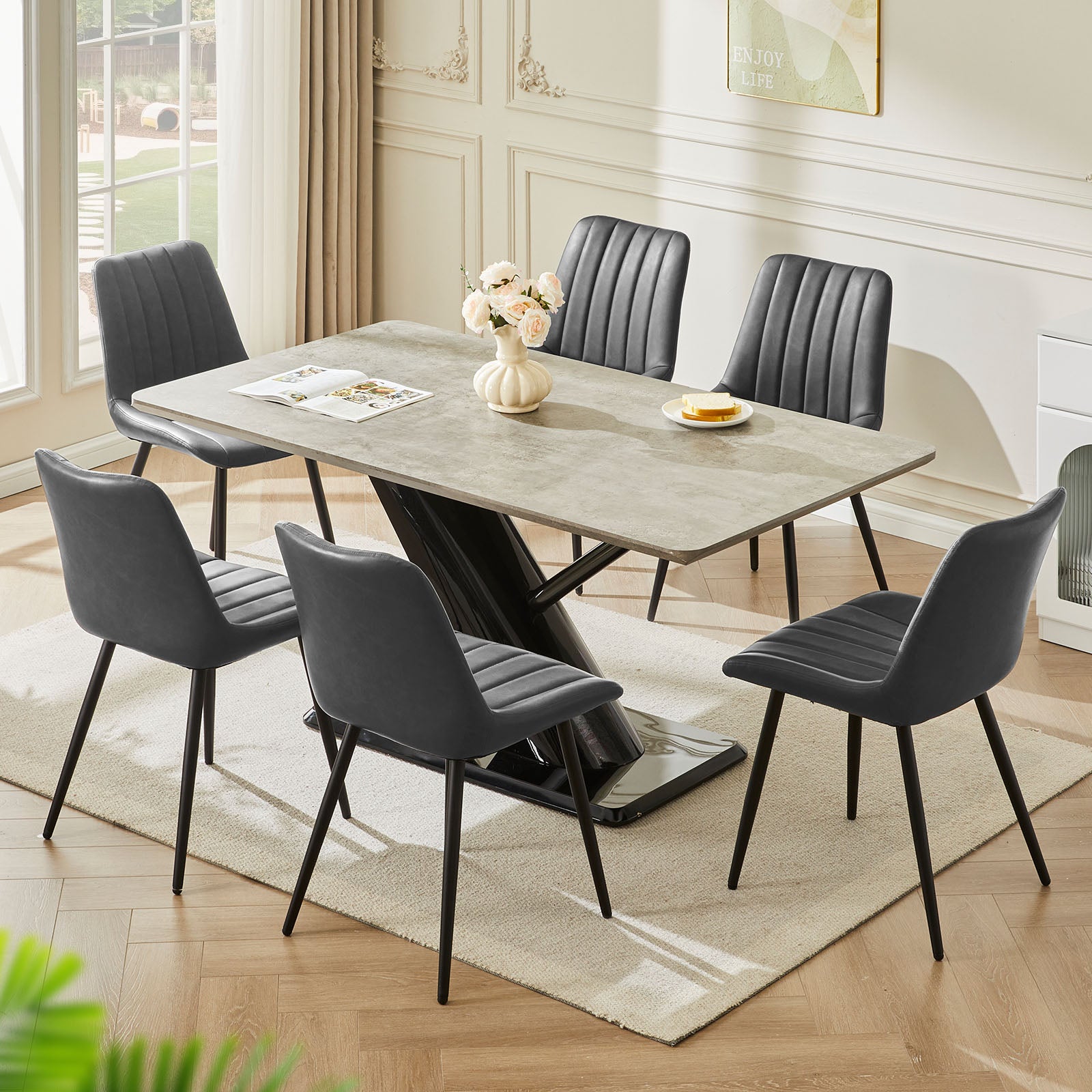 Clair Dining Chairs in Faux Leather