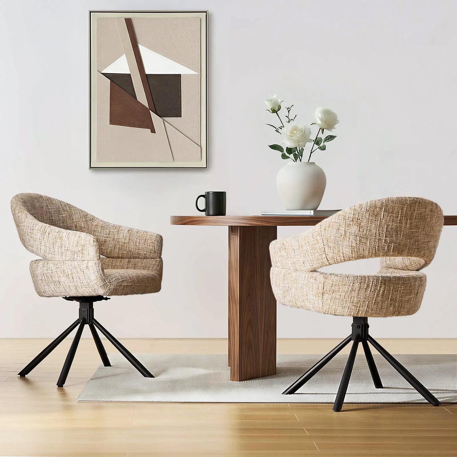 Clarice Chenille Swivel Chair