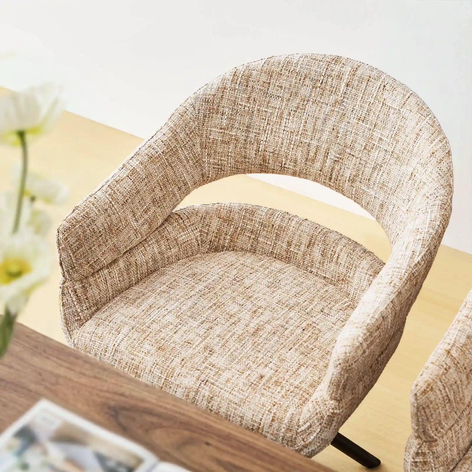 Clarice Chenille Swivel Chair