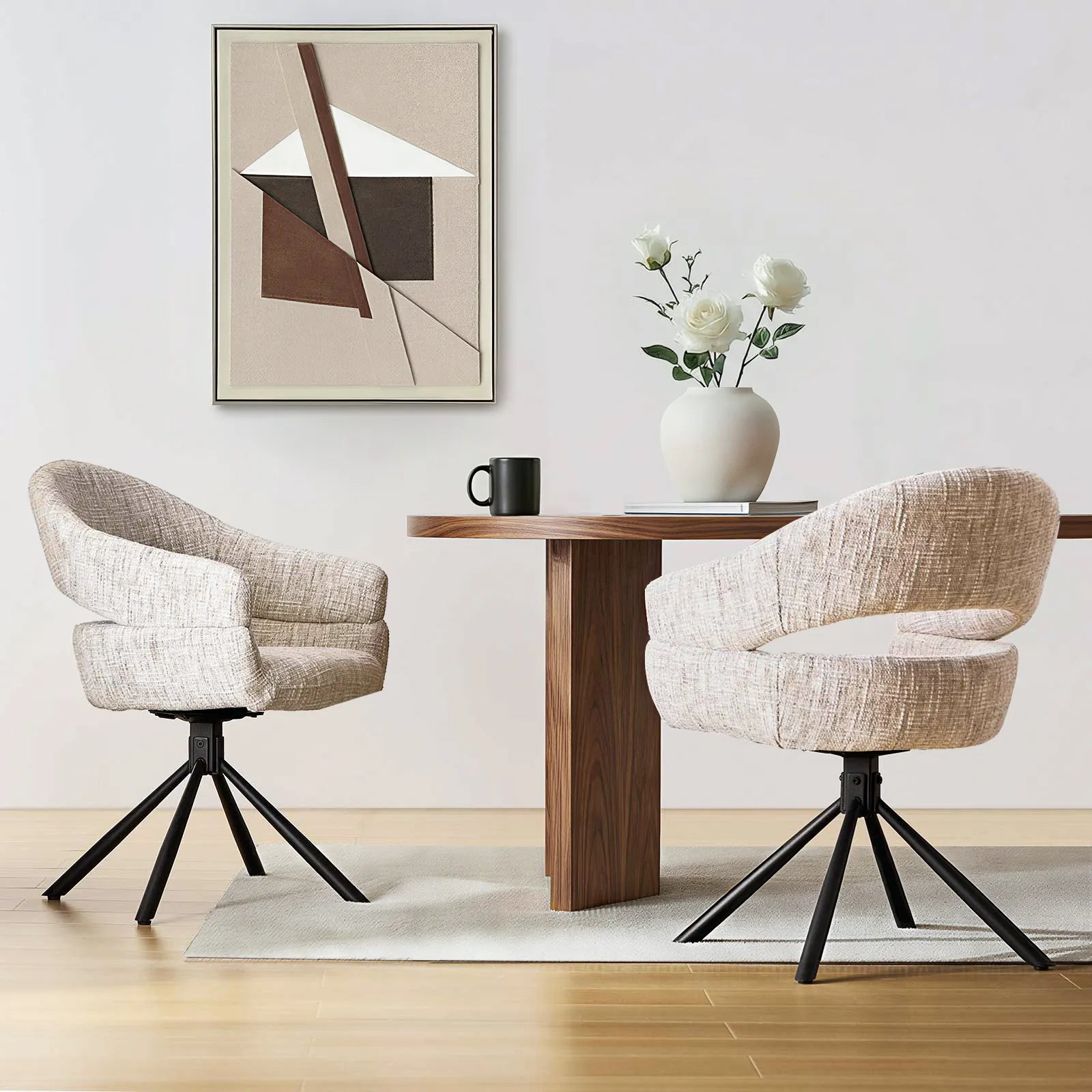 Clarice Chenille Swivel Chair