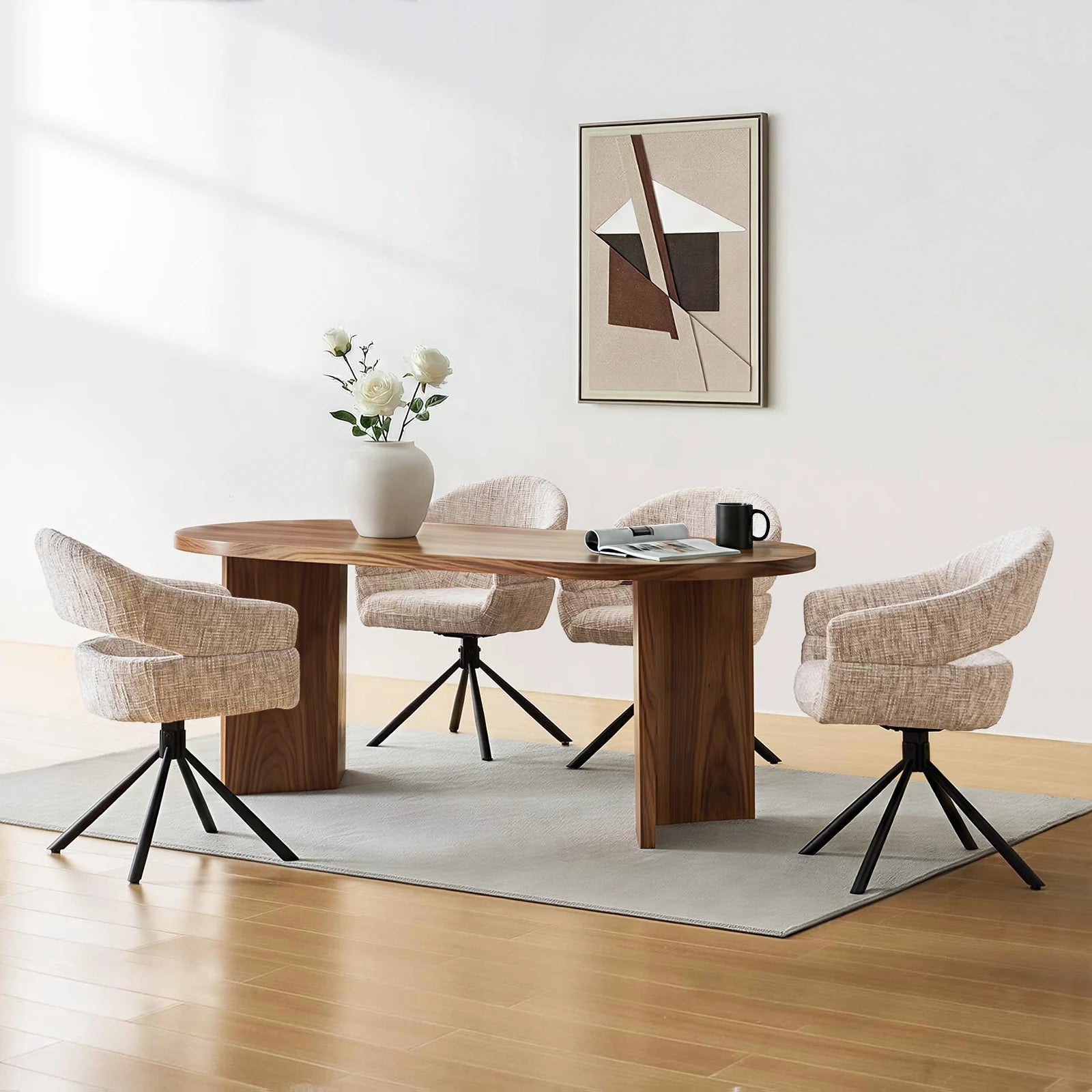 Clarice Chenille Swivel Chair