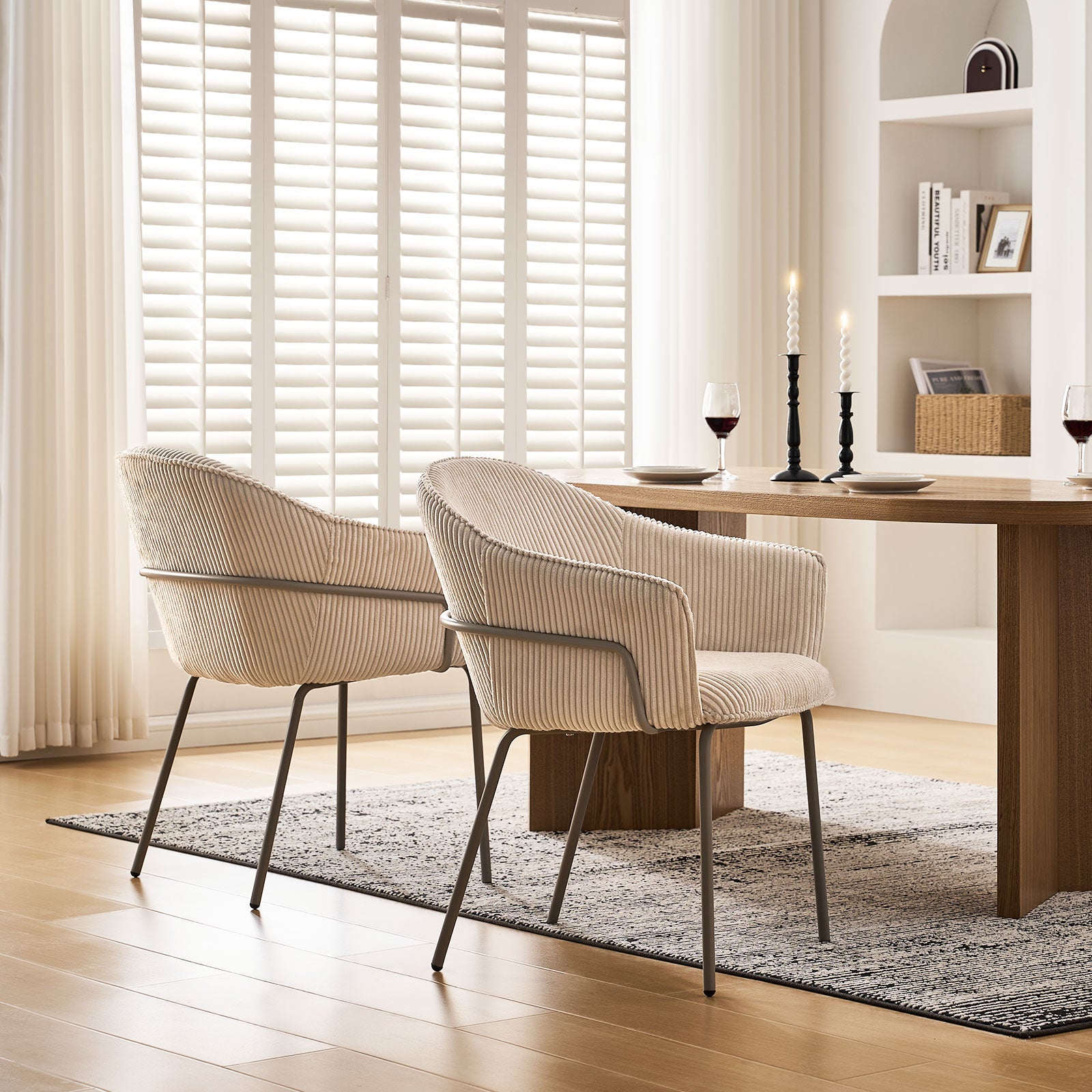 Clorice Corduroy Accent Dining Chair