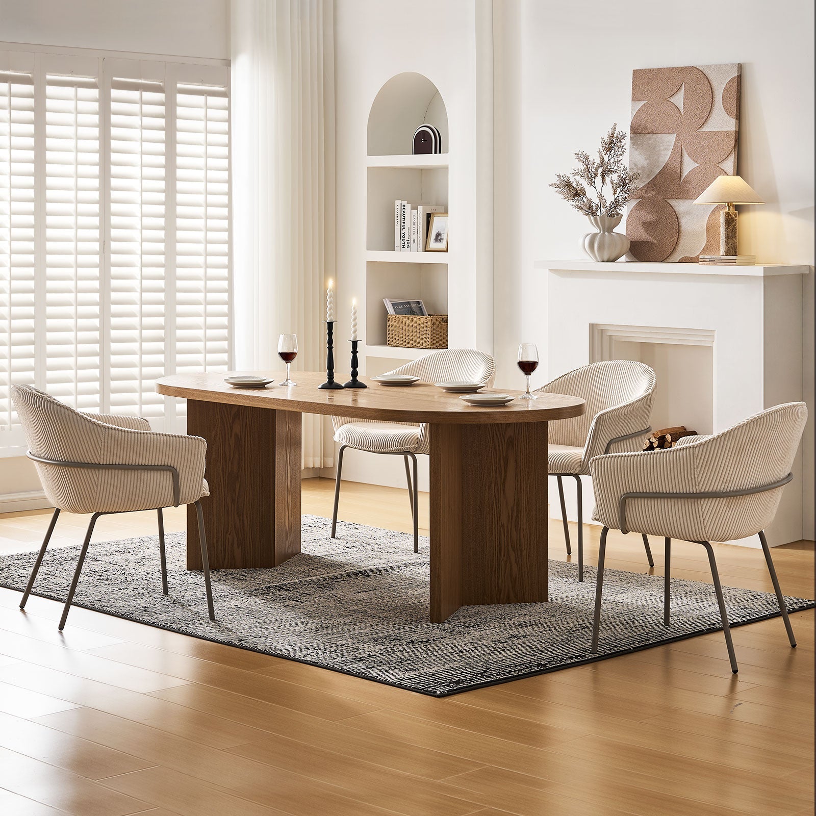 Clorice Corduroy Accent Dining Chair