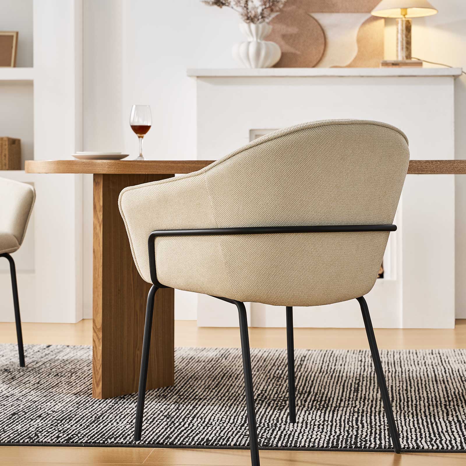 Clorice Linen Blend Accent Dining Chair