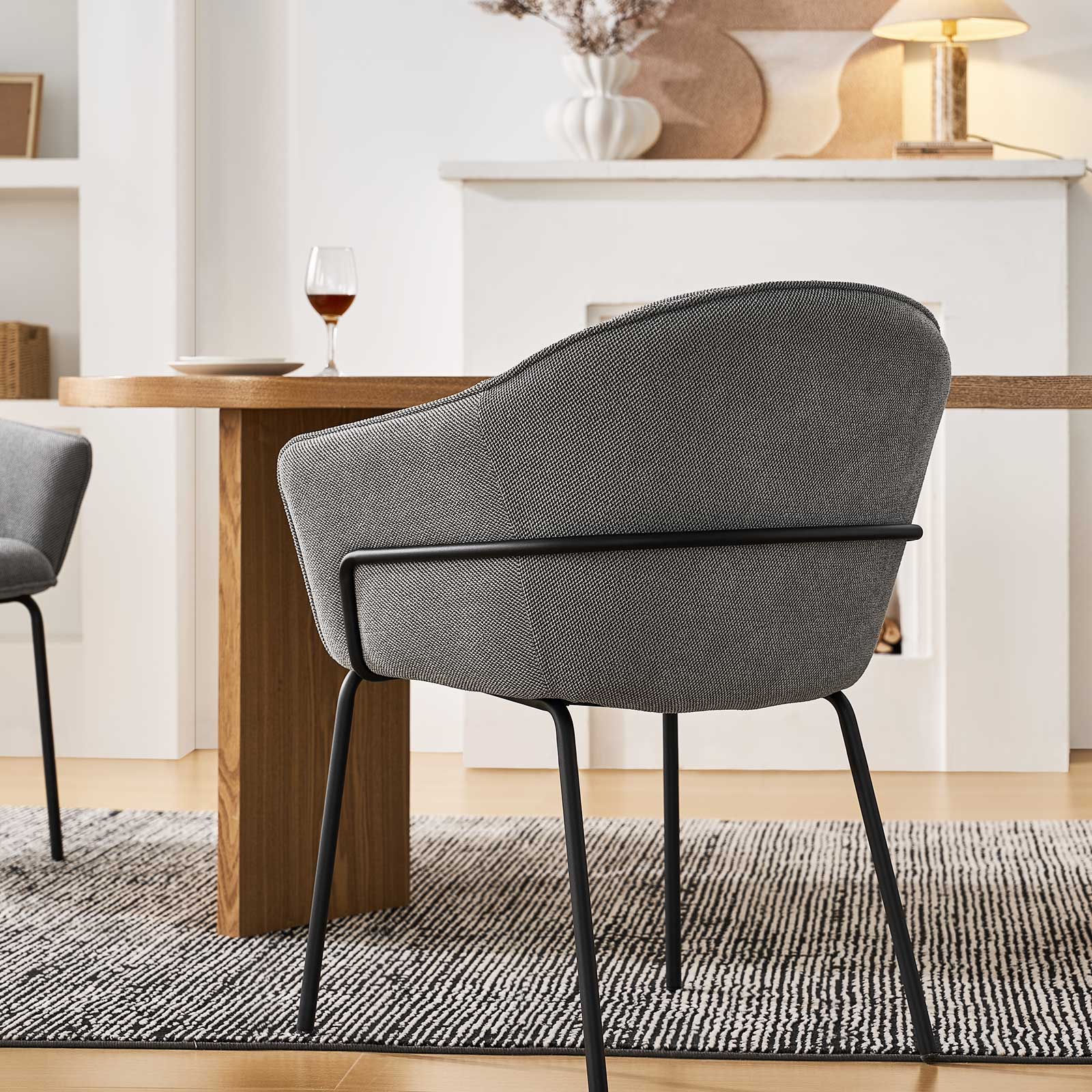 Clorice Linen Blend Accent Dining Chair