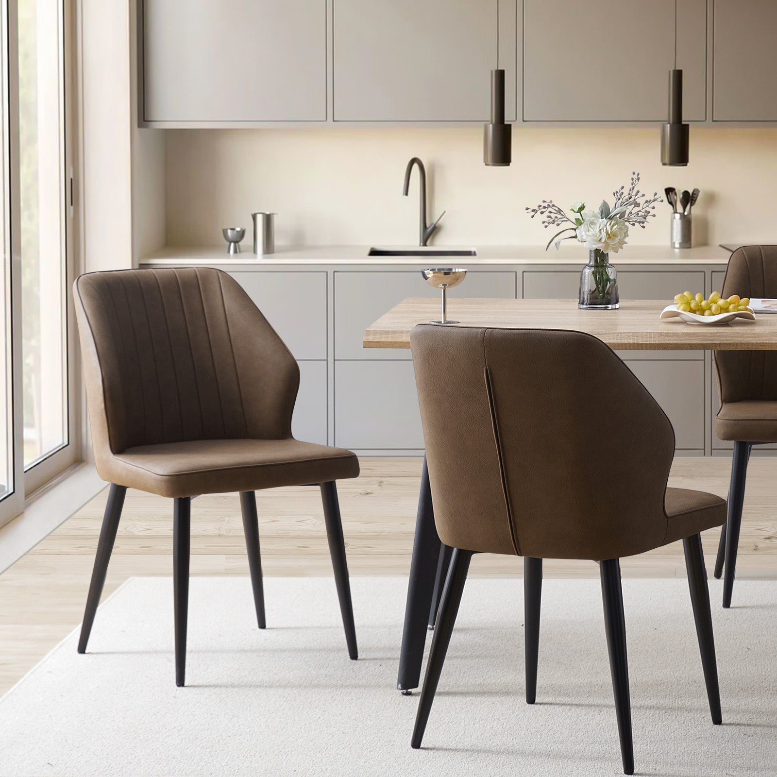 Danforth Faux Leather Dining Chairs