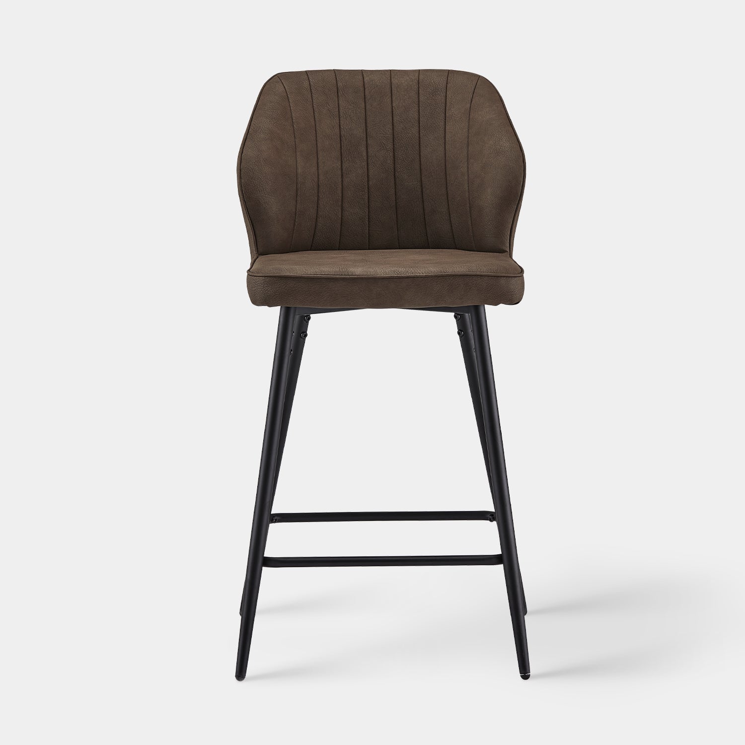 Danforth Faux Leather Bar Stool 65 cm in Brown