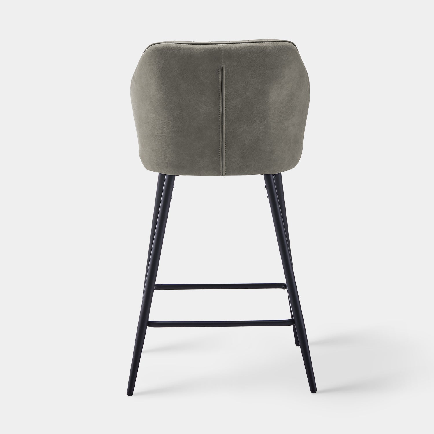 Danforth Faux Leather Bar Stool 65 cm in Light Grey
