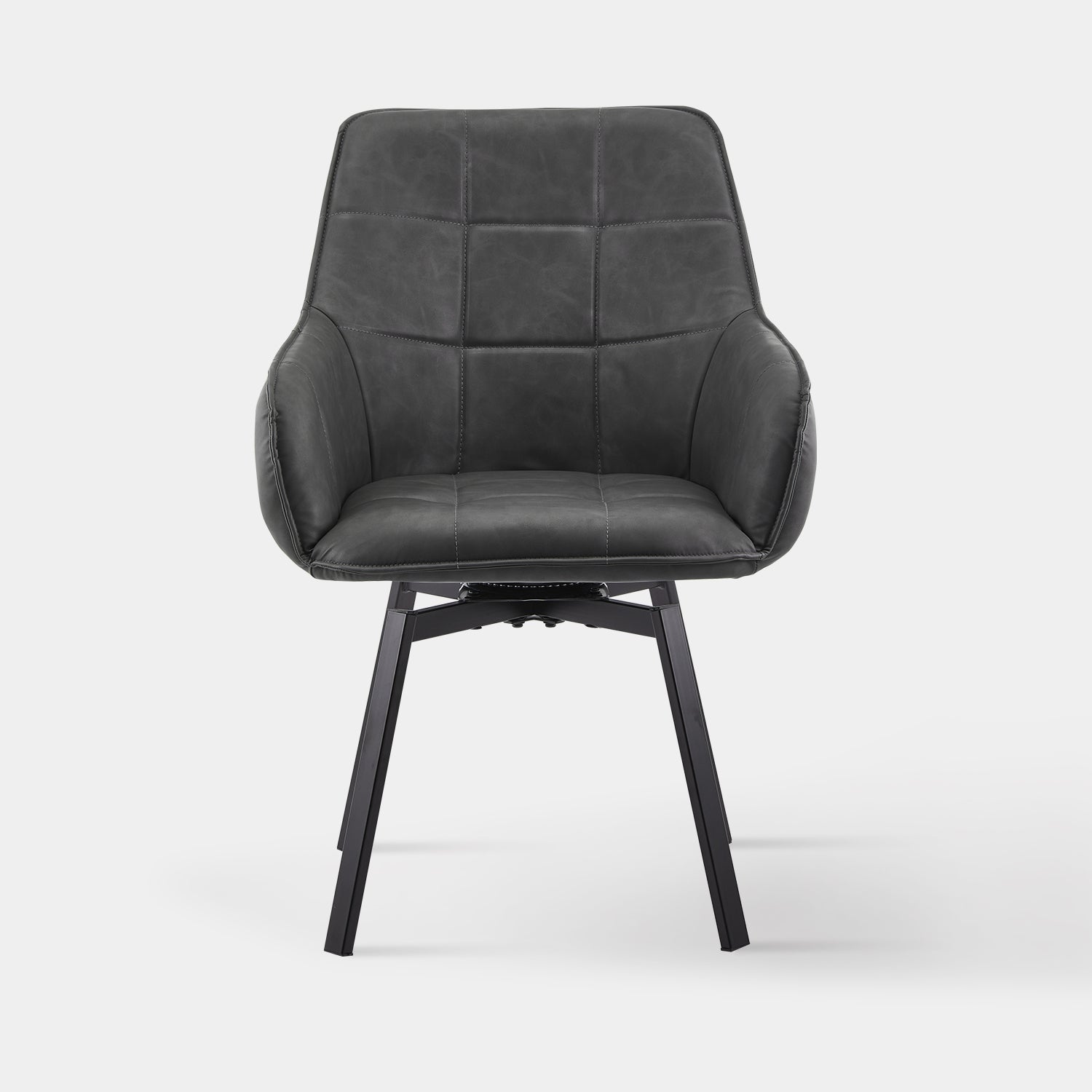 Danyl Faux Leather Swivel Chairs