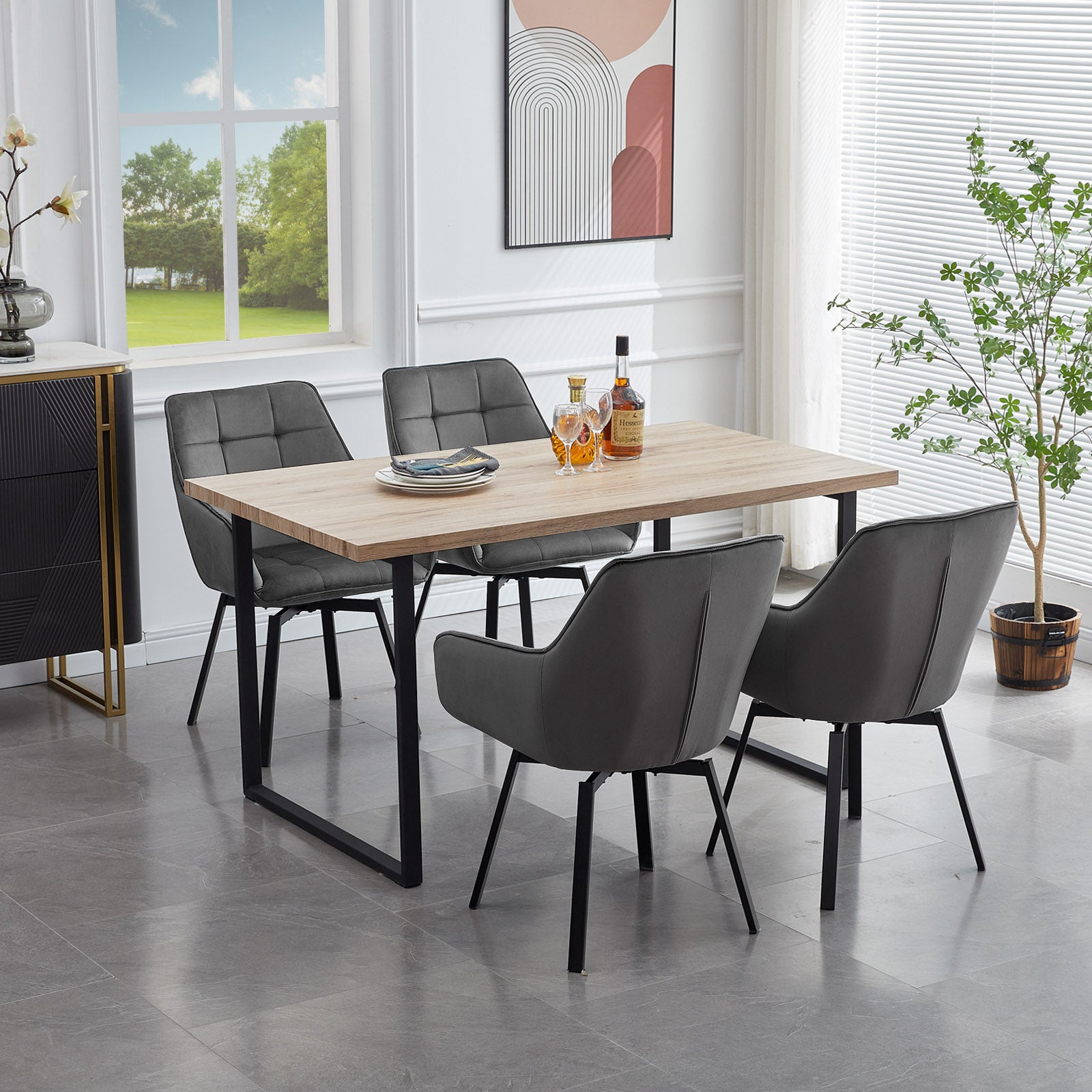 Danyl Velvet Swivel Chairs