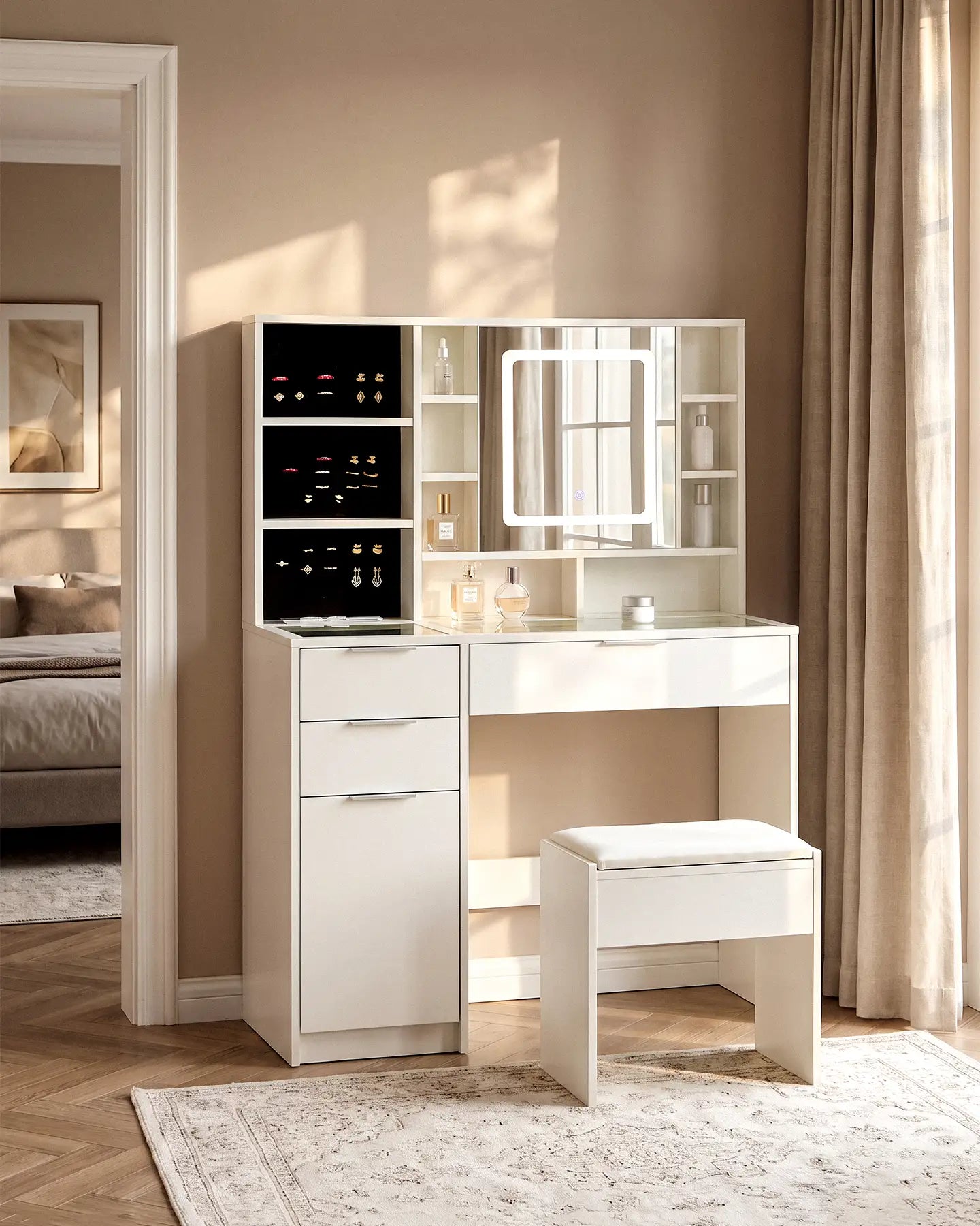 Dorla Dressing Table in a Modern Bedroom
