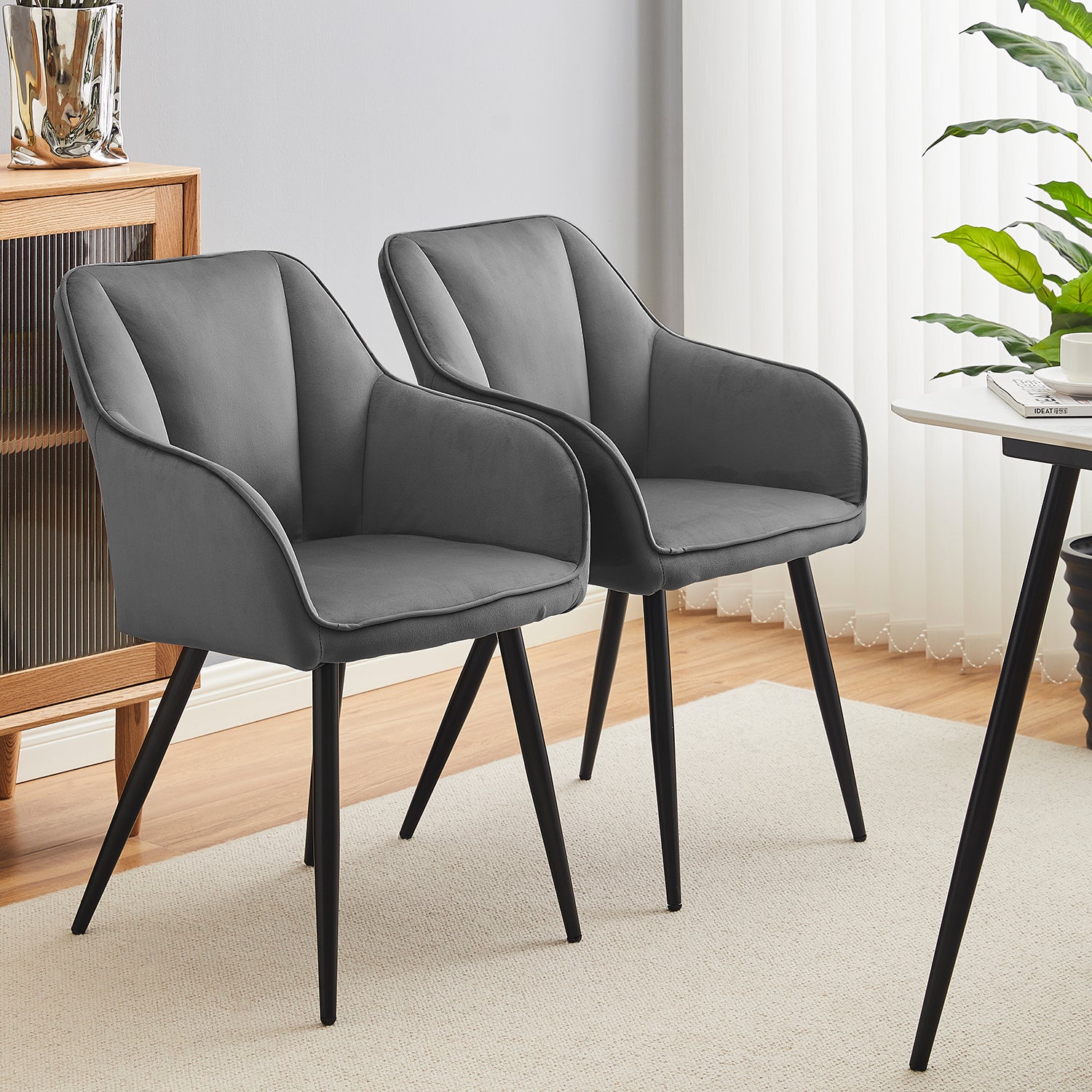 Earven Velvet Dining Chairs