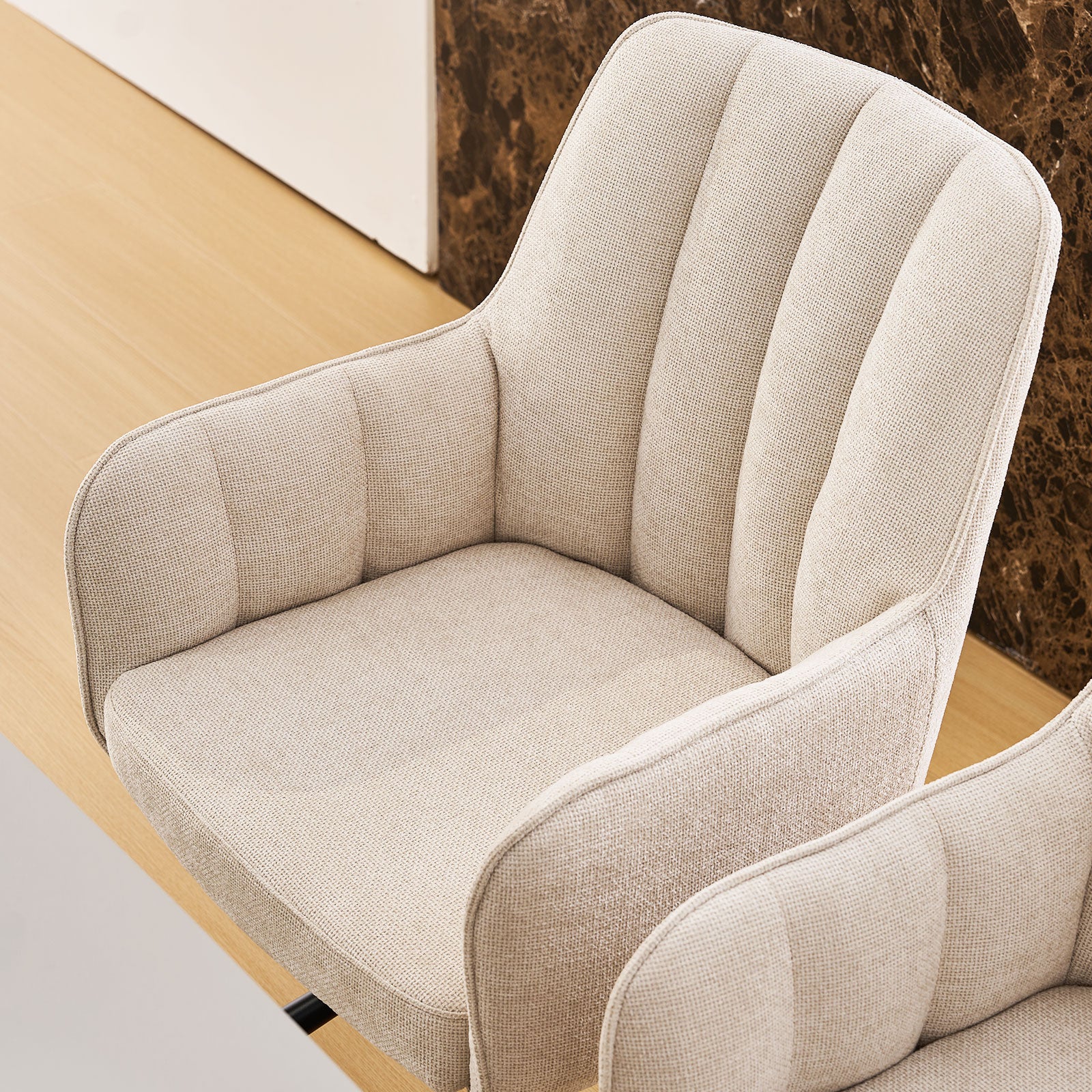 Eloise Linen Blend Swivel Chair