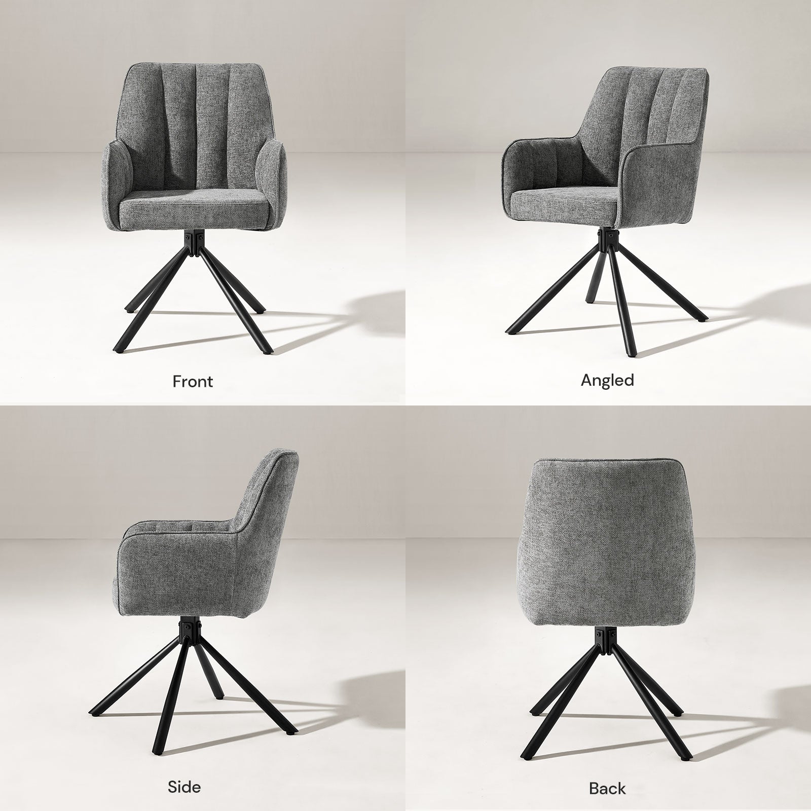 Eloise Linen Blend Swivel Chair