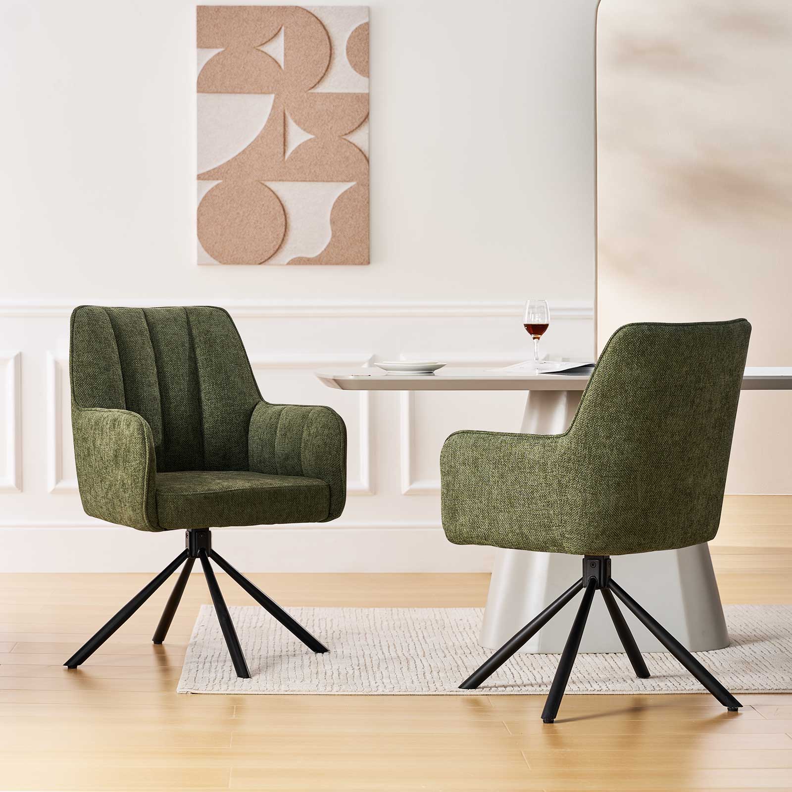 Eloise Linen Blend Swivel Chair