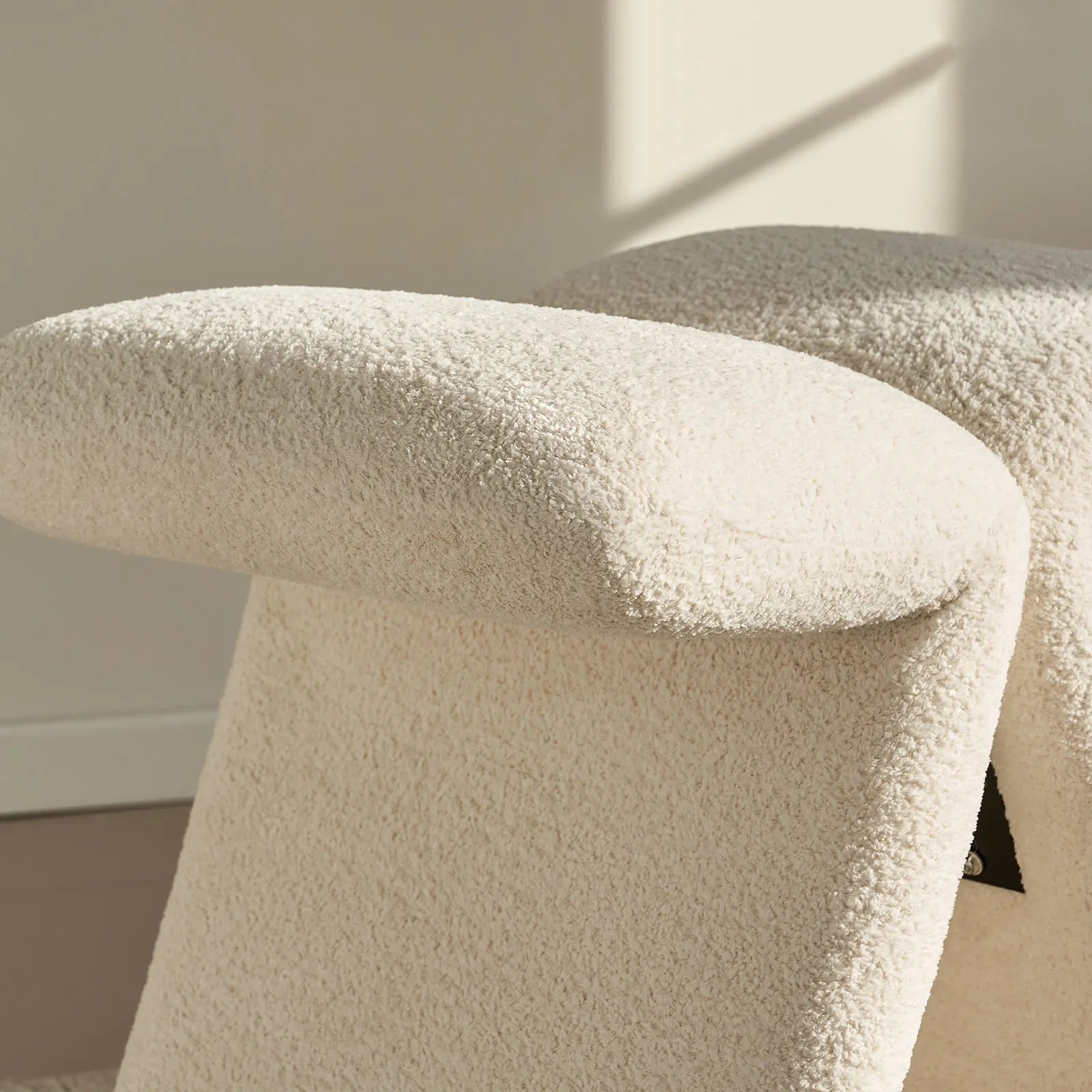 Faye Bouclé Accent Stool, Designer Edition