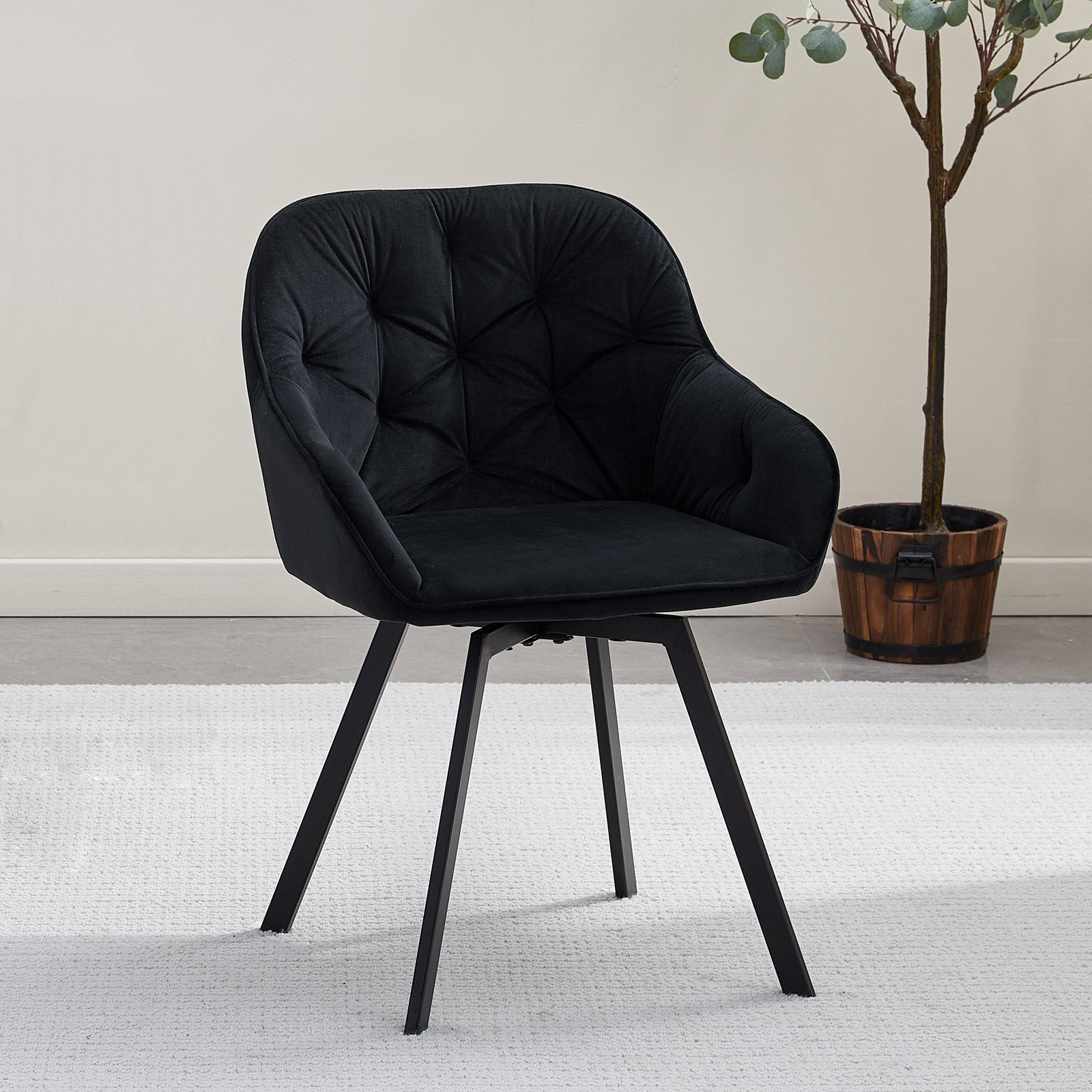 Garvies Velvet Swivel Chairs