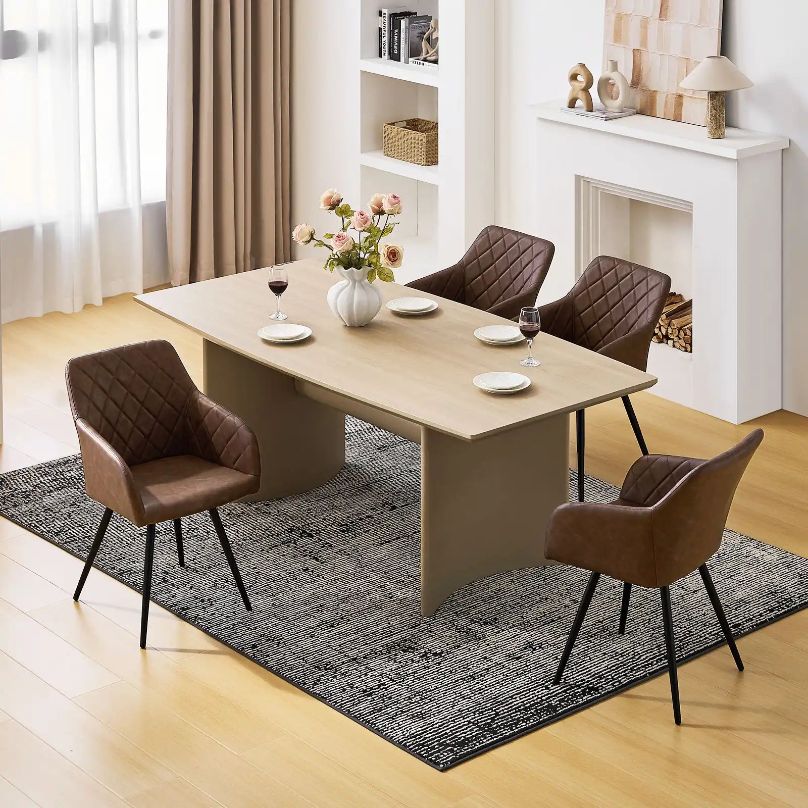 Moree Faux Leather Swivel Chairs
