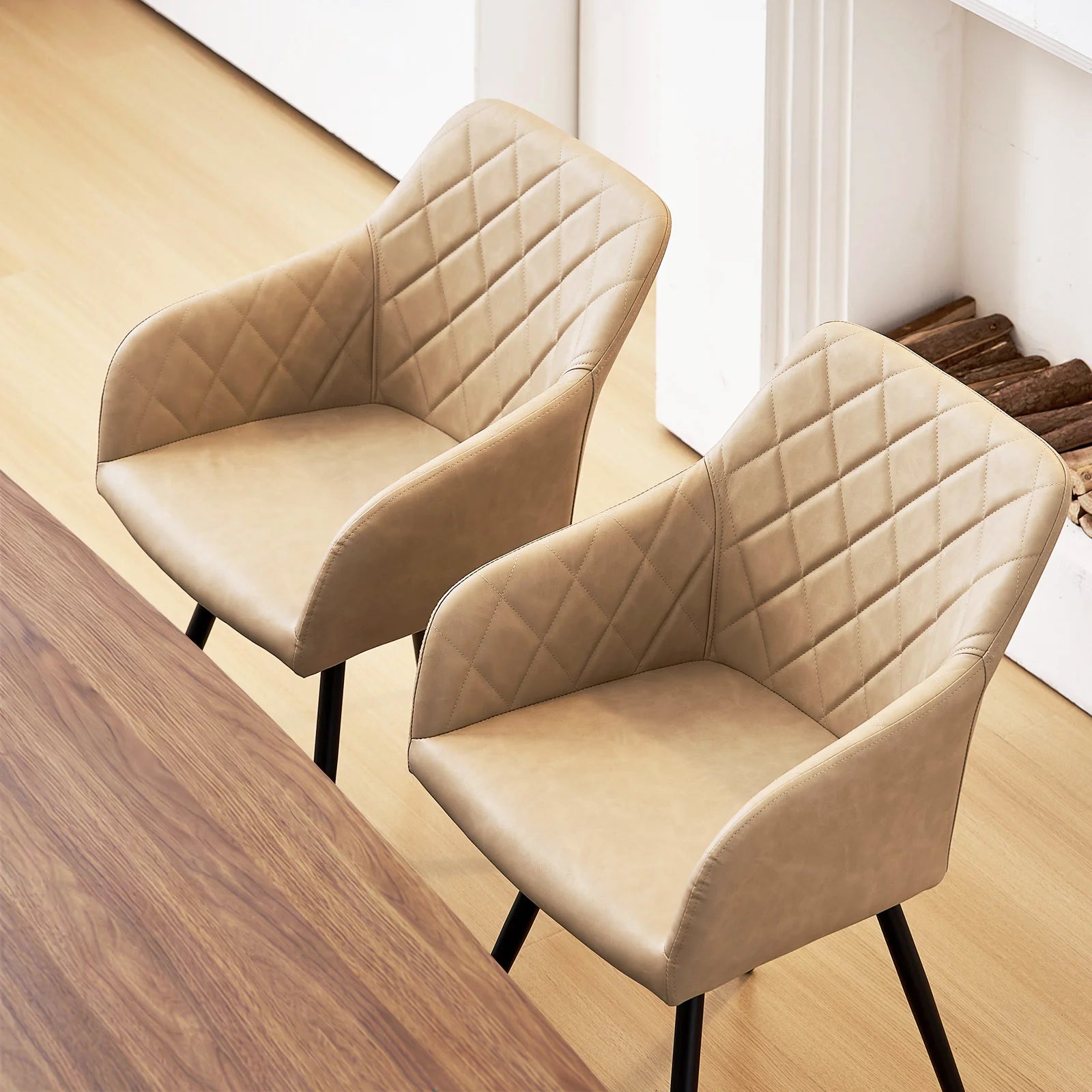 Moree Faux Leather Swivel Chairs