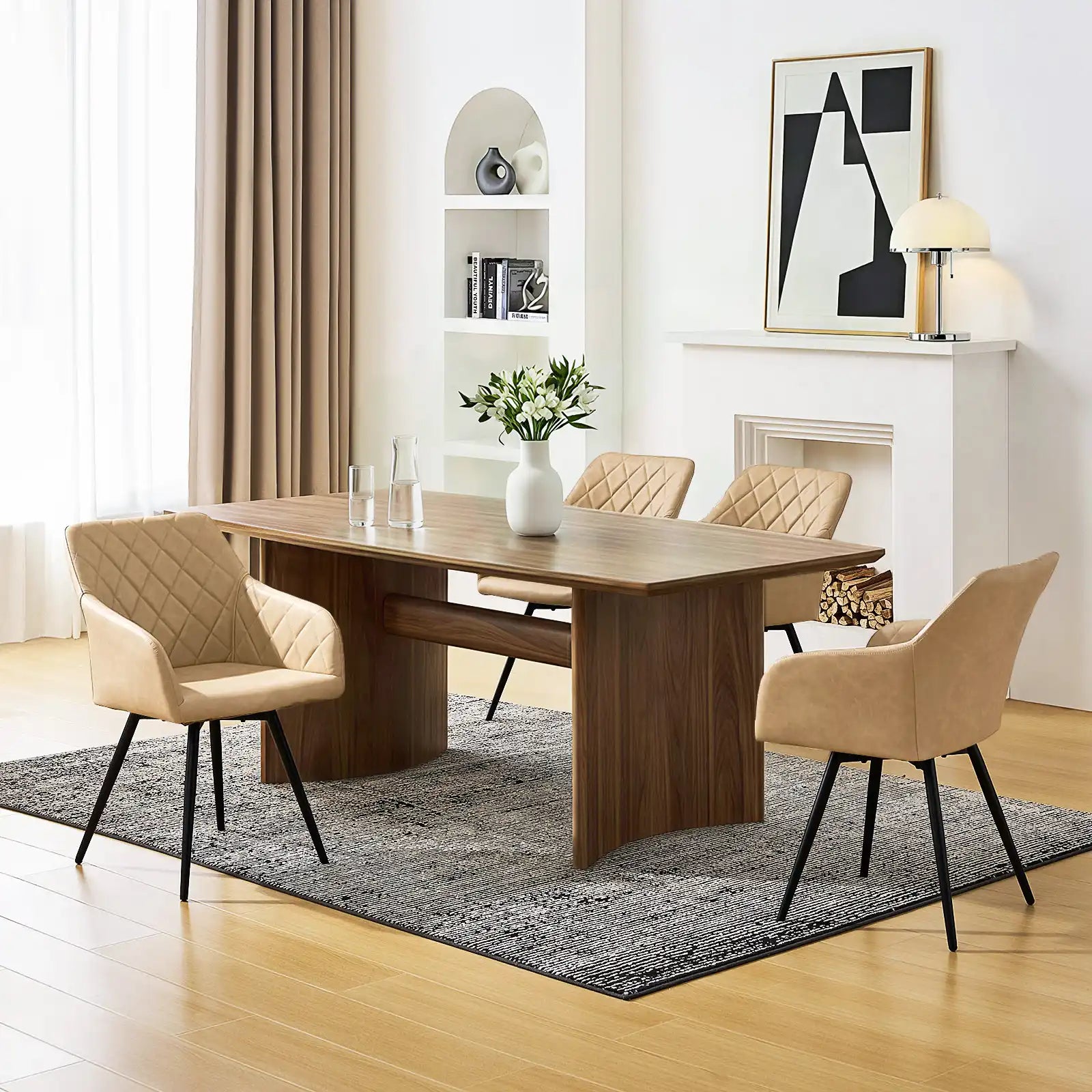 Moree Faux Leather Swivel Chairs