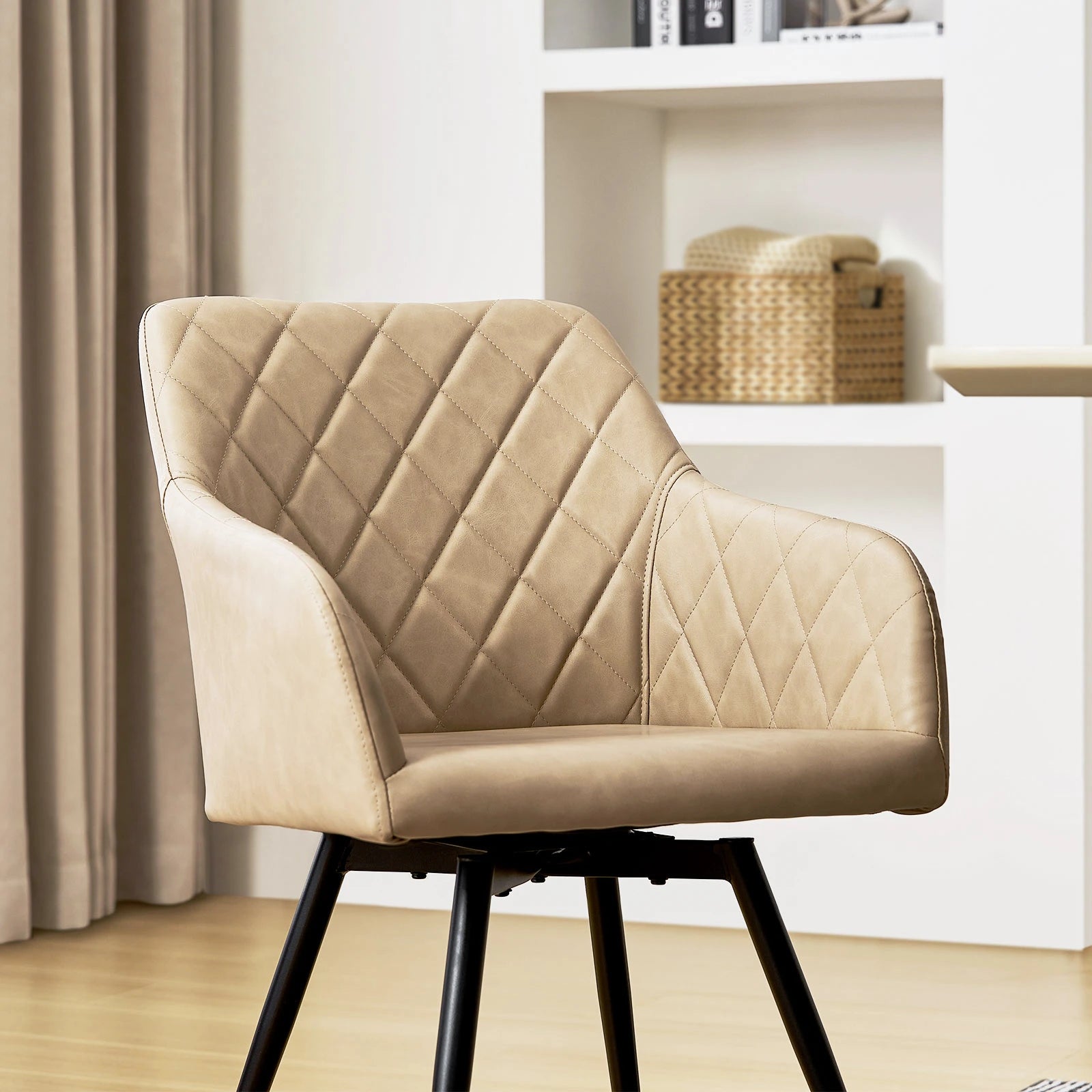Moree Faux Leather Swivel Chairs
