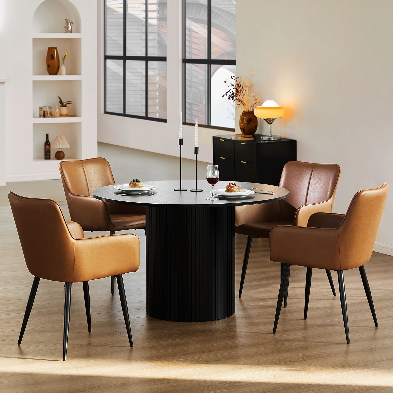 Muhsina Faux Leather Dining Chairs