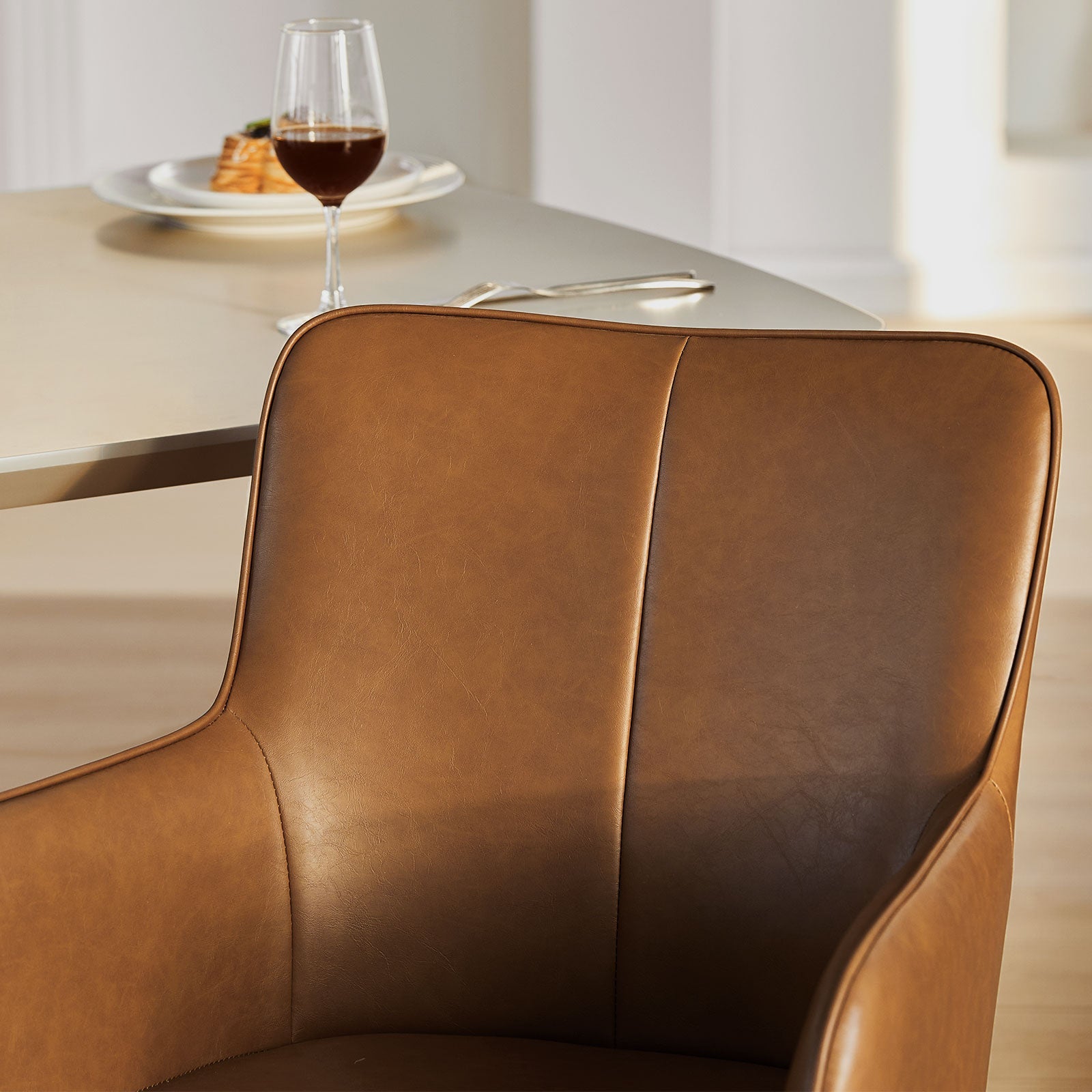 Muhsina Faux Leather Dining Chairs