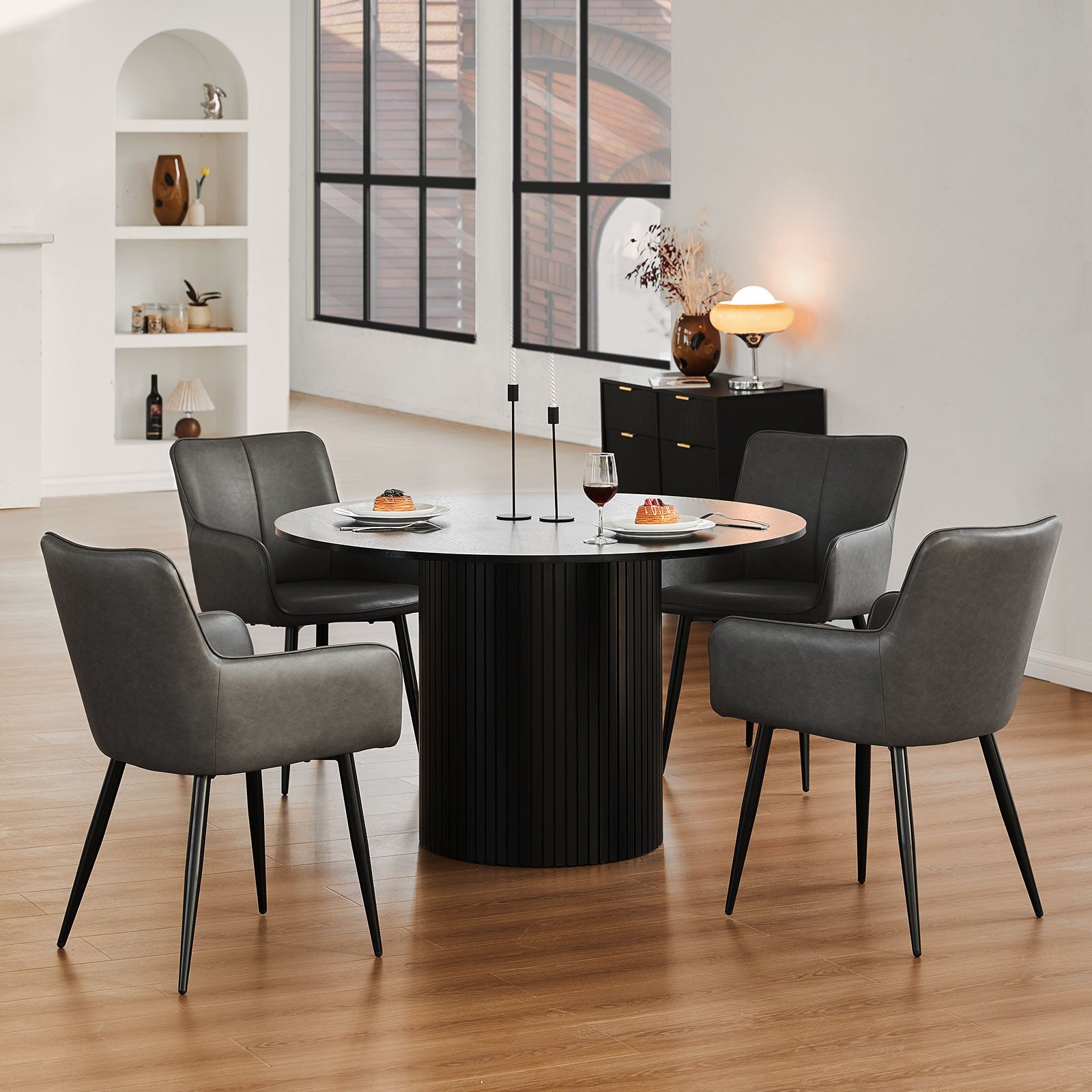 Muhsina Faux Leather Dining Chairs