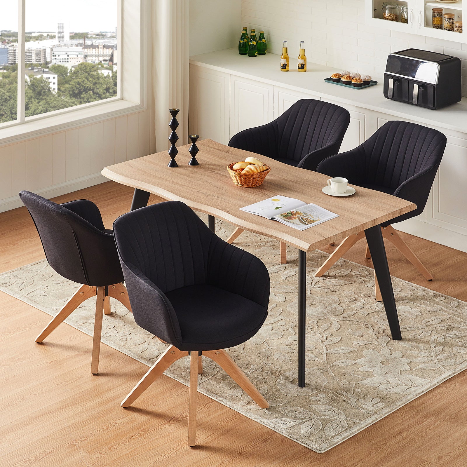 Oakley Linen Blend Swivel Chair