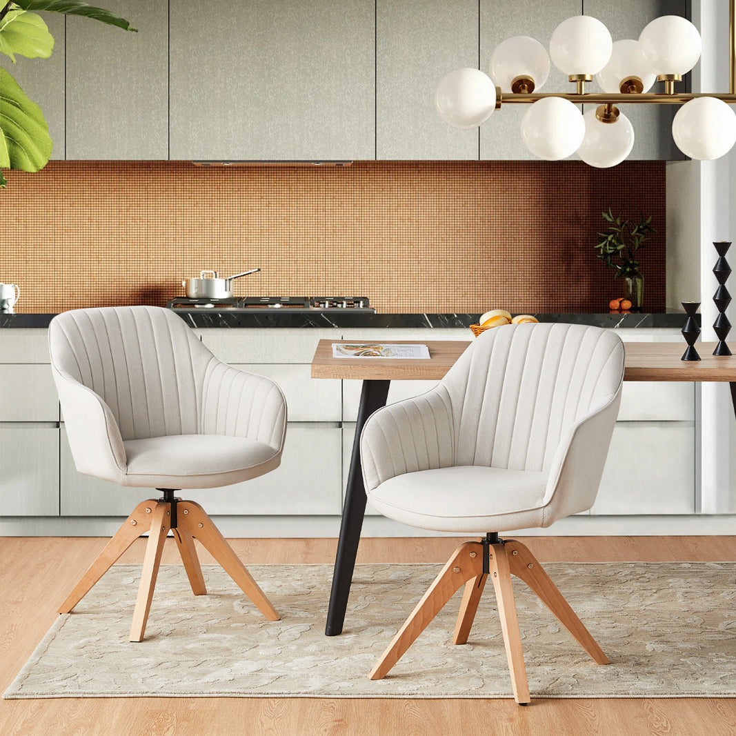 Oakley Linen Blend Swivel Chair