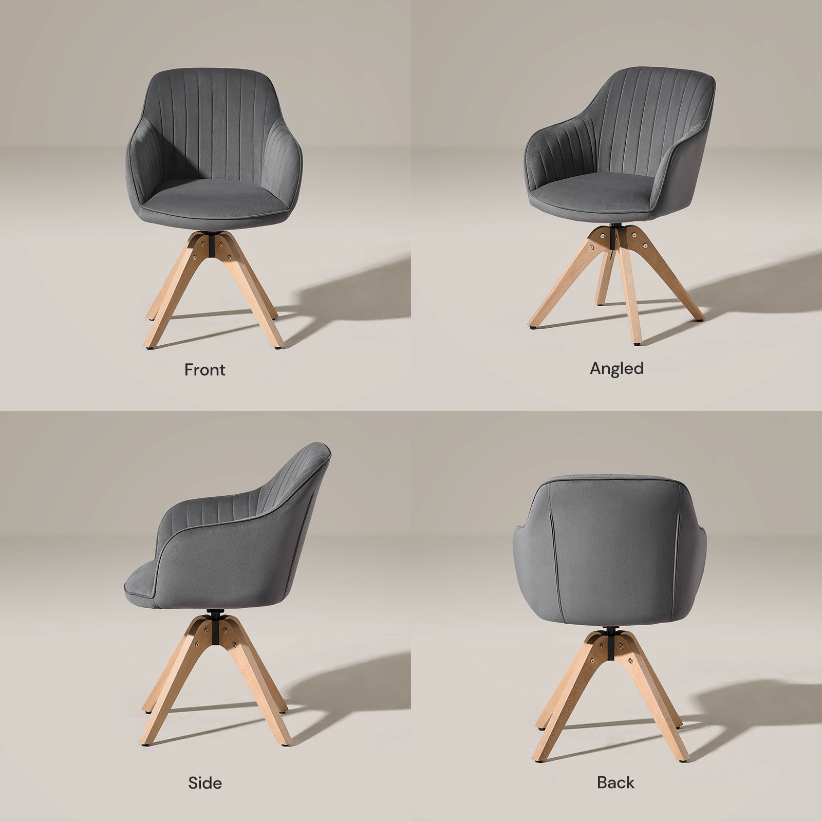 Oakley Velvet Swivel Chair